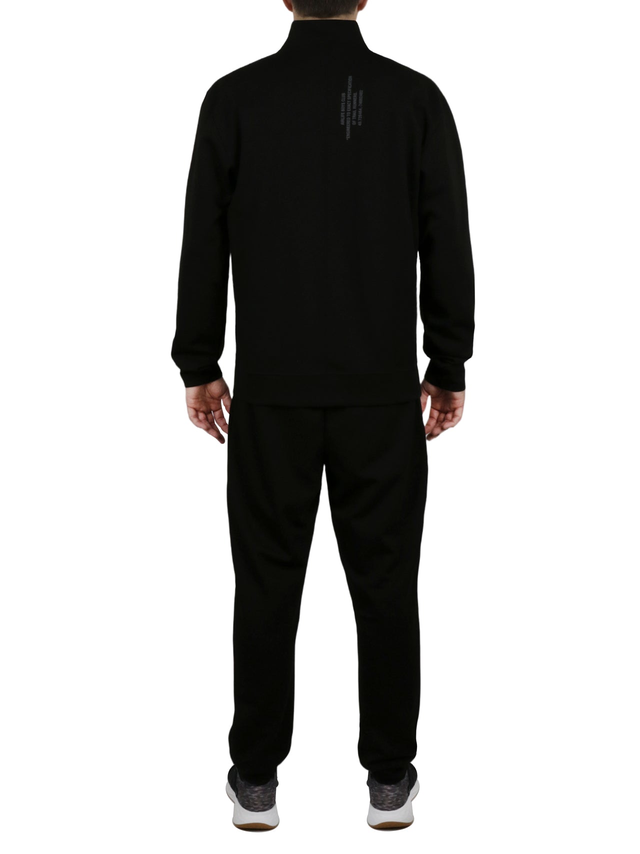  Big & Tall Fully Open Zipper Tracksuit in Black - Black - Bonton