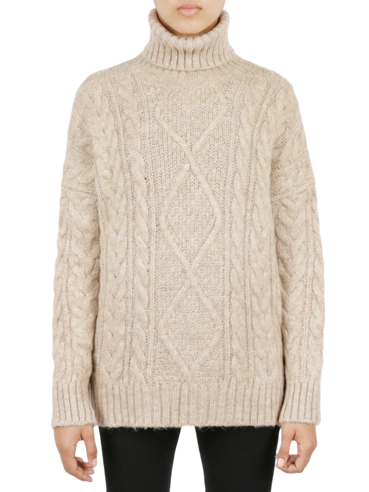  Miss Poeym Cable Turtleneck Sweater - Black - Bonton