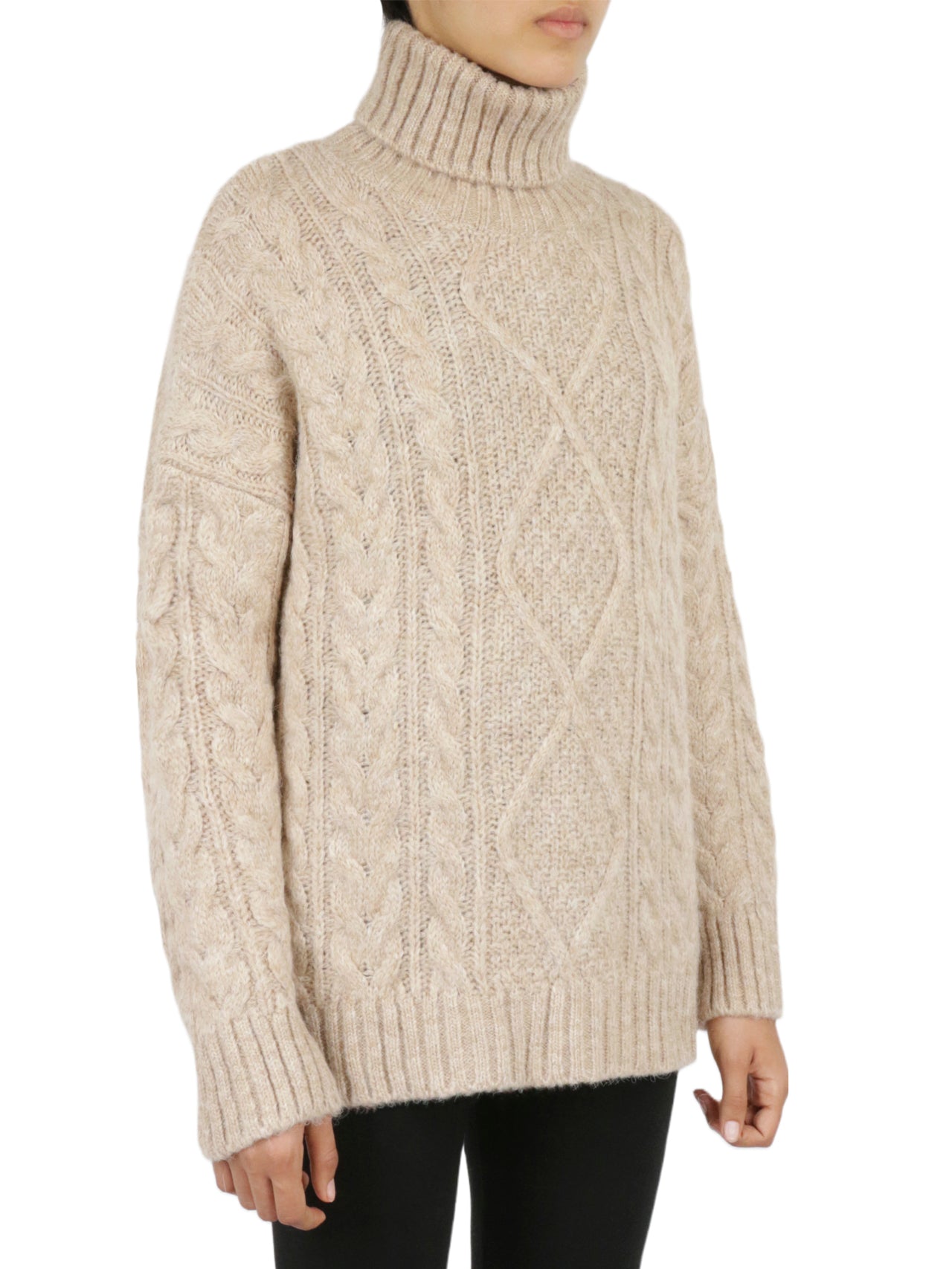  Miss Poeym Cable Turtleneck Sweater - Black - Bonton