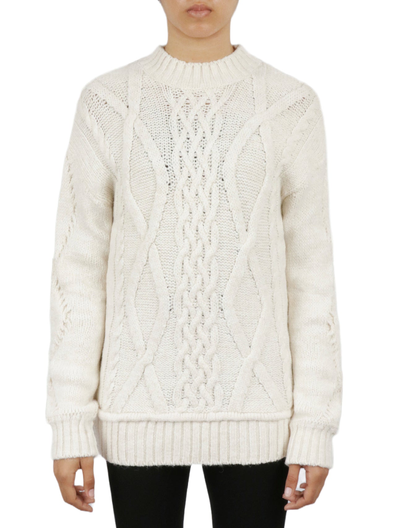  Miss Poeym Cable Pullover Sweater - Green - Bonton