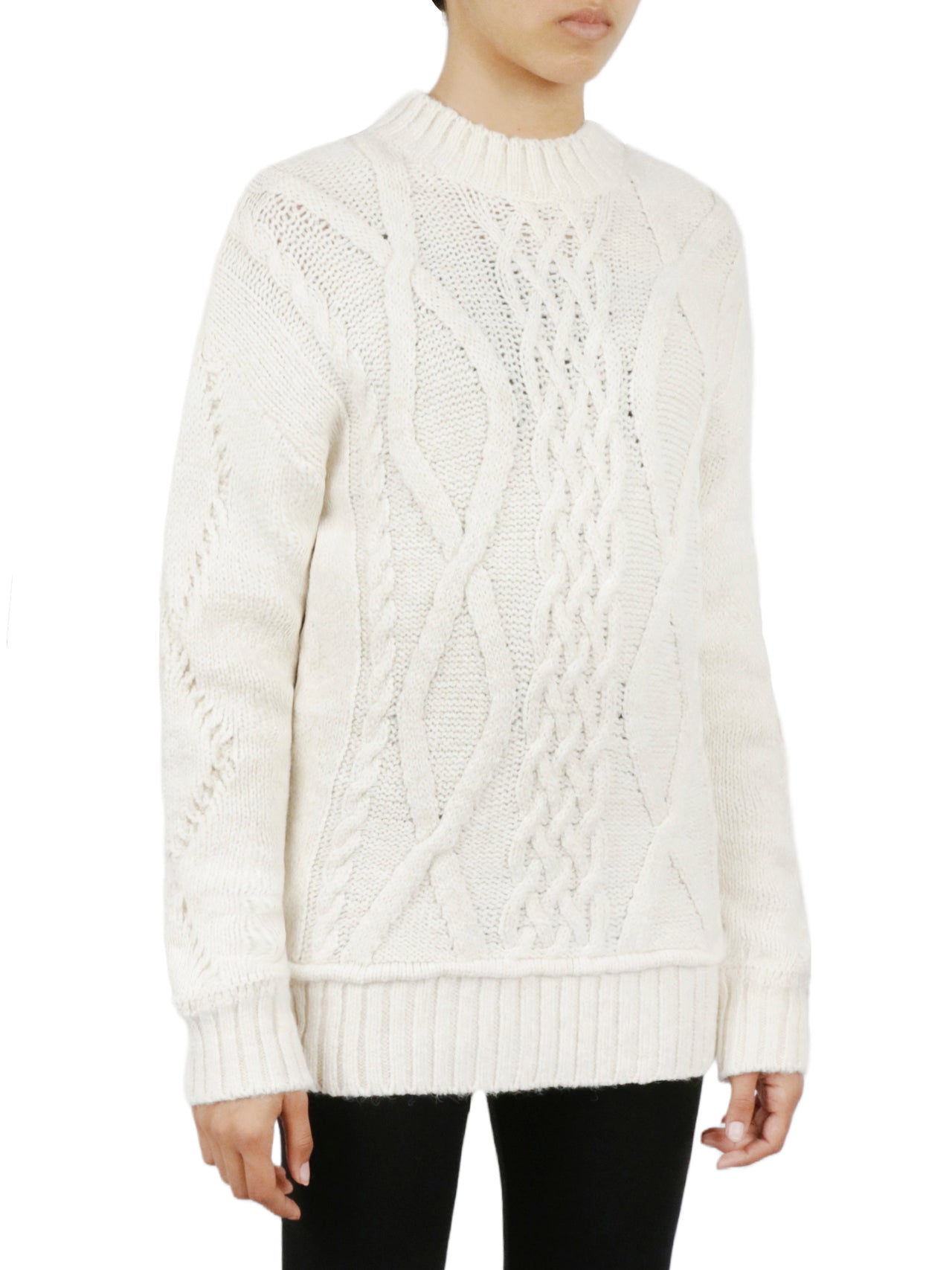  Miss Poeym Cable Pullover Sweater - Green - Bonton