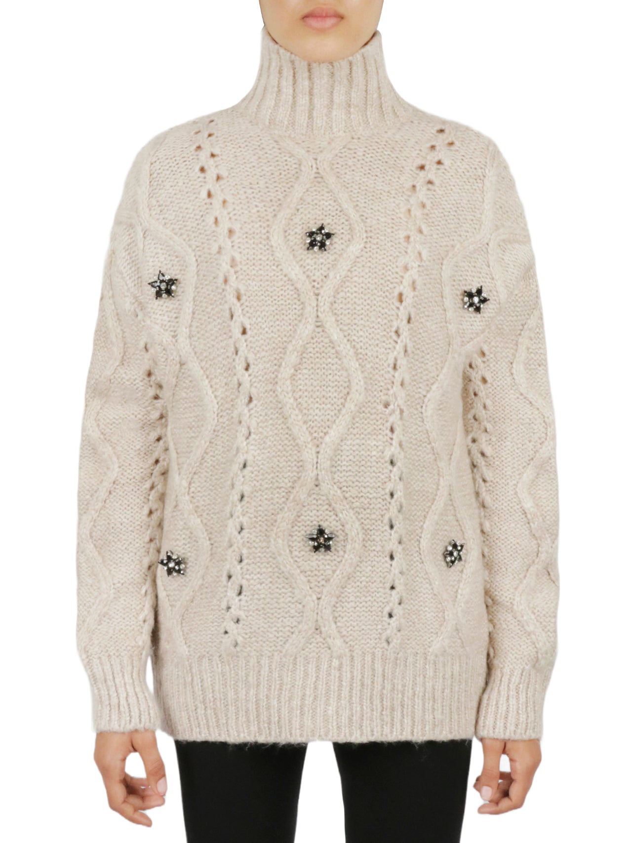  Miss Poeym Floral Embellished Sweater - Black - Bonton