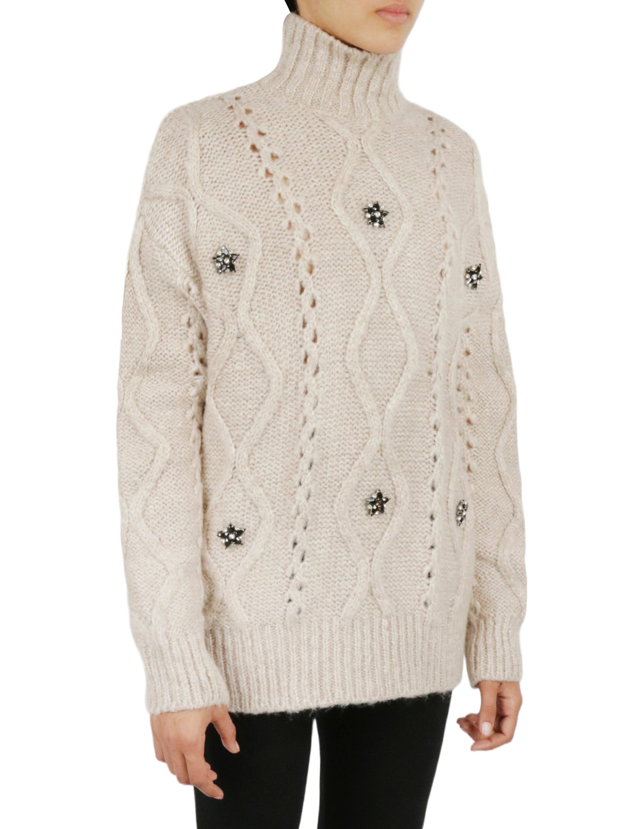  Miss Poeym Floral Embellished Sweater - Black - Bonton