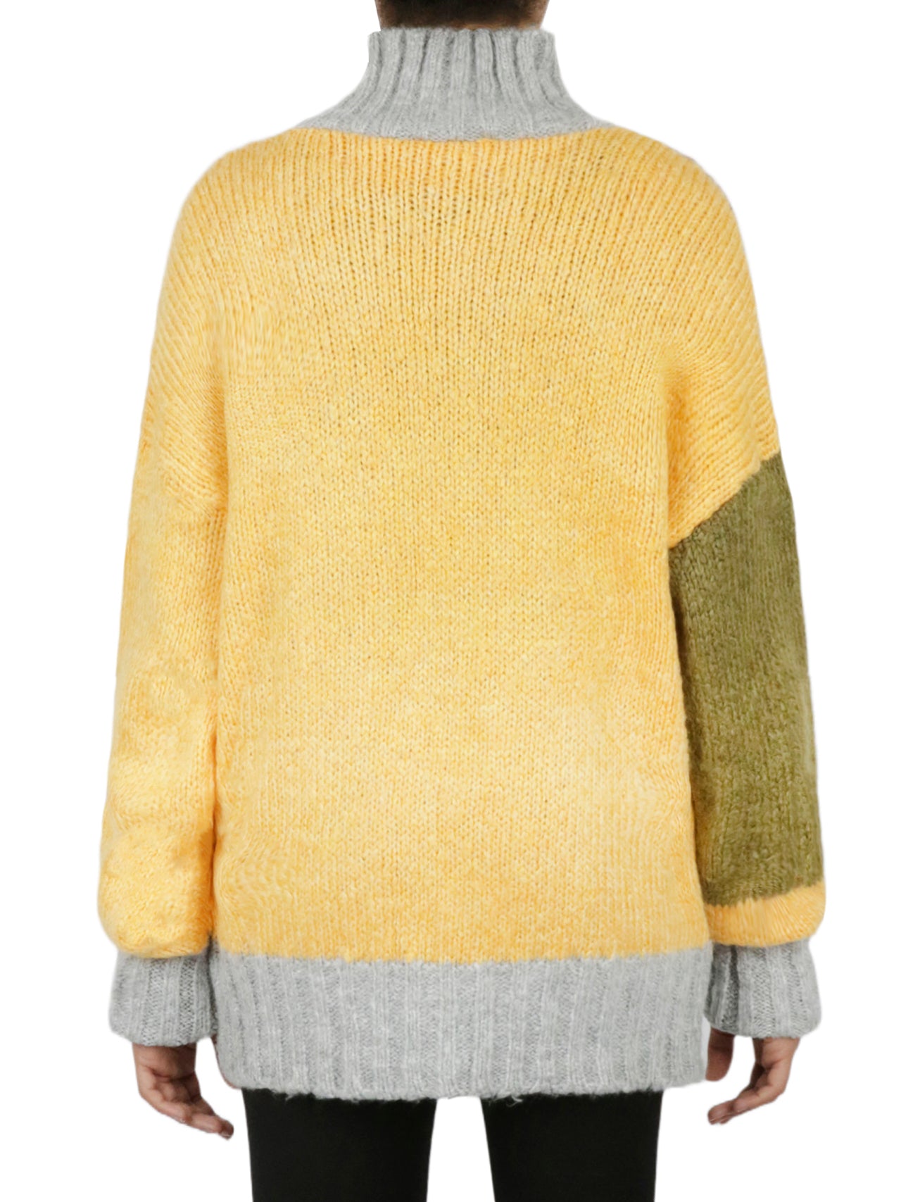  Miss Poeym Color Block Tunic Sweater - Beige - Bonton