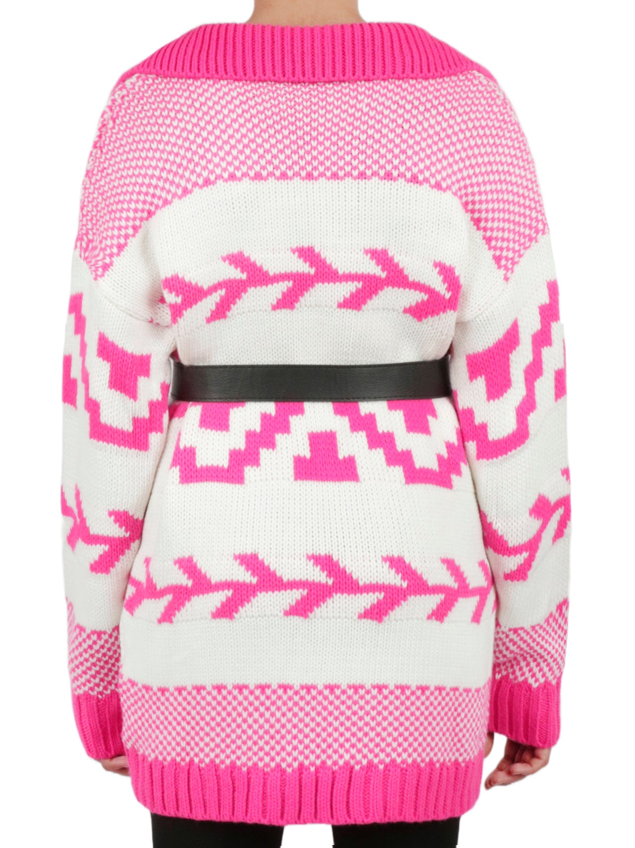  Miss Poeym Belted Nordic Cardigan - Black - Bonton