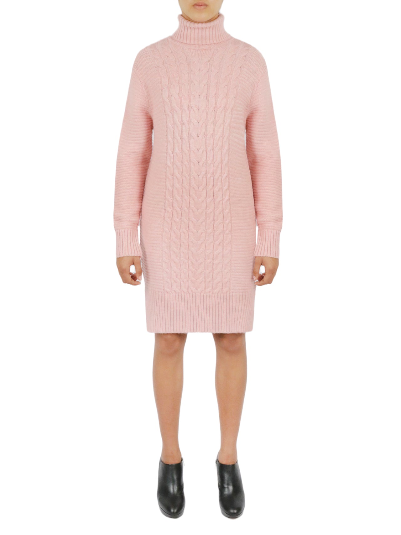  Miss Poeym Turtleneck Sweater Dress - Coral - Bonton