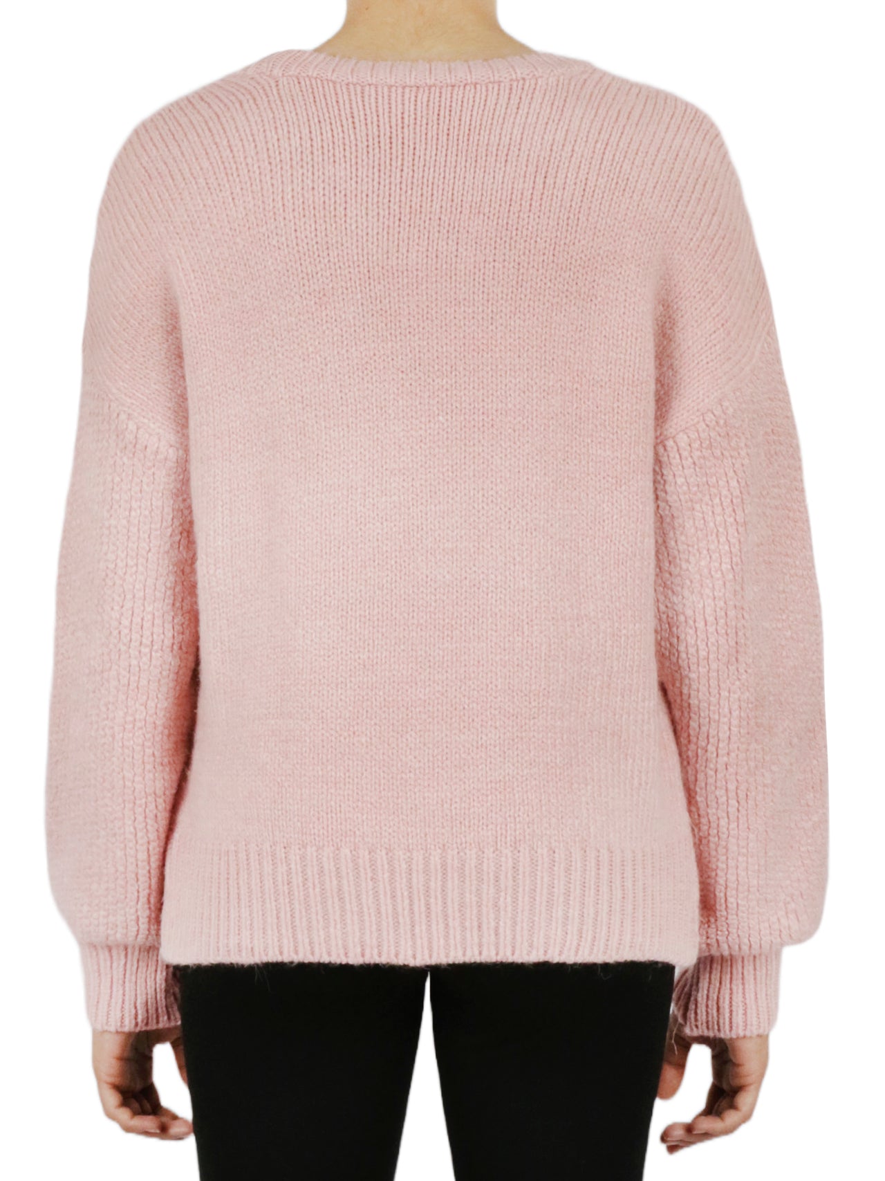  Miss Poeym Cable Knit Cropped Pullover Sweater - Natural - Bonton