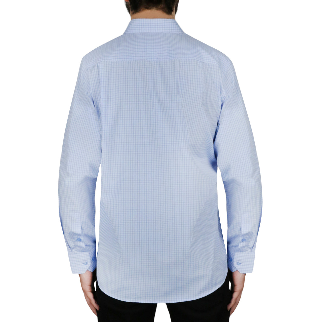  Solid Light Blue Dress Shirt - Blue - Bonton