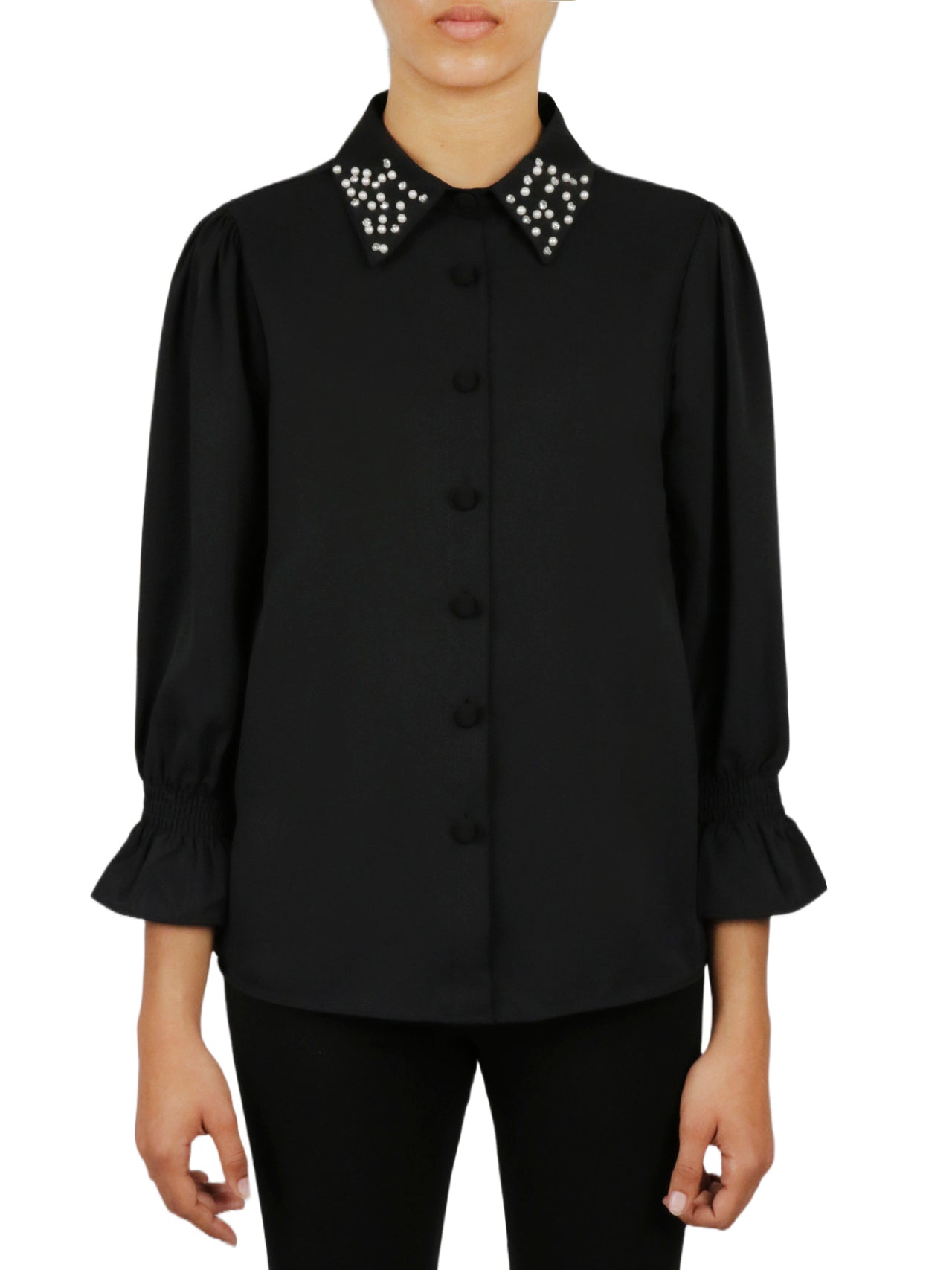  Miss Selen Embellished Button Down - Lilac - Bonton