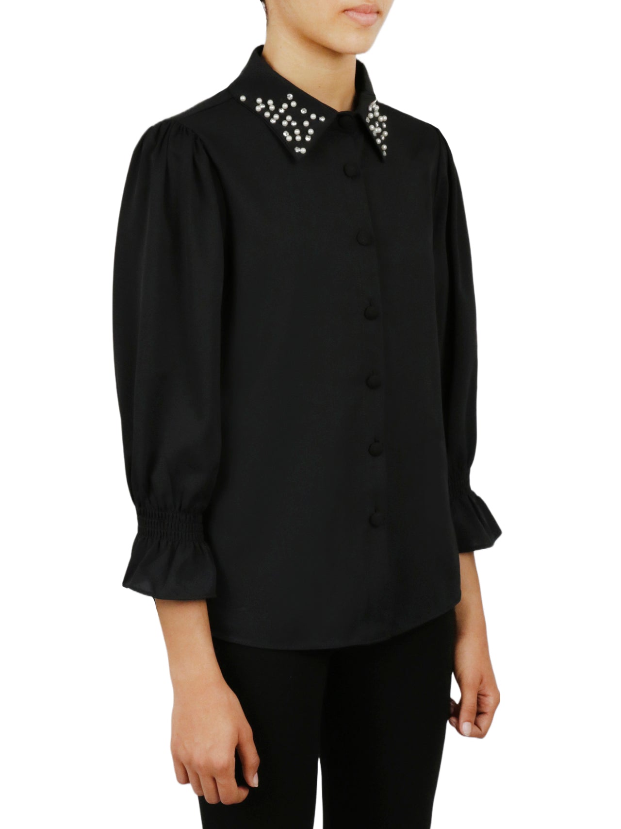  Miss Selen Embellished Button Down - Lilac - Bonton