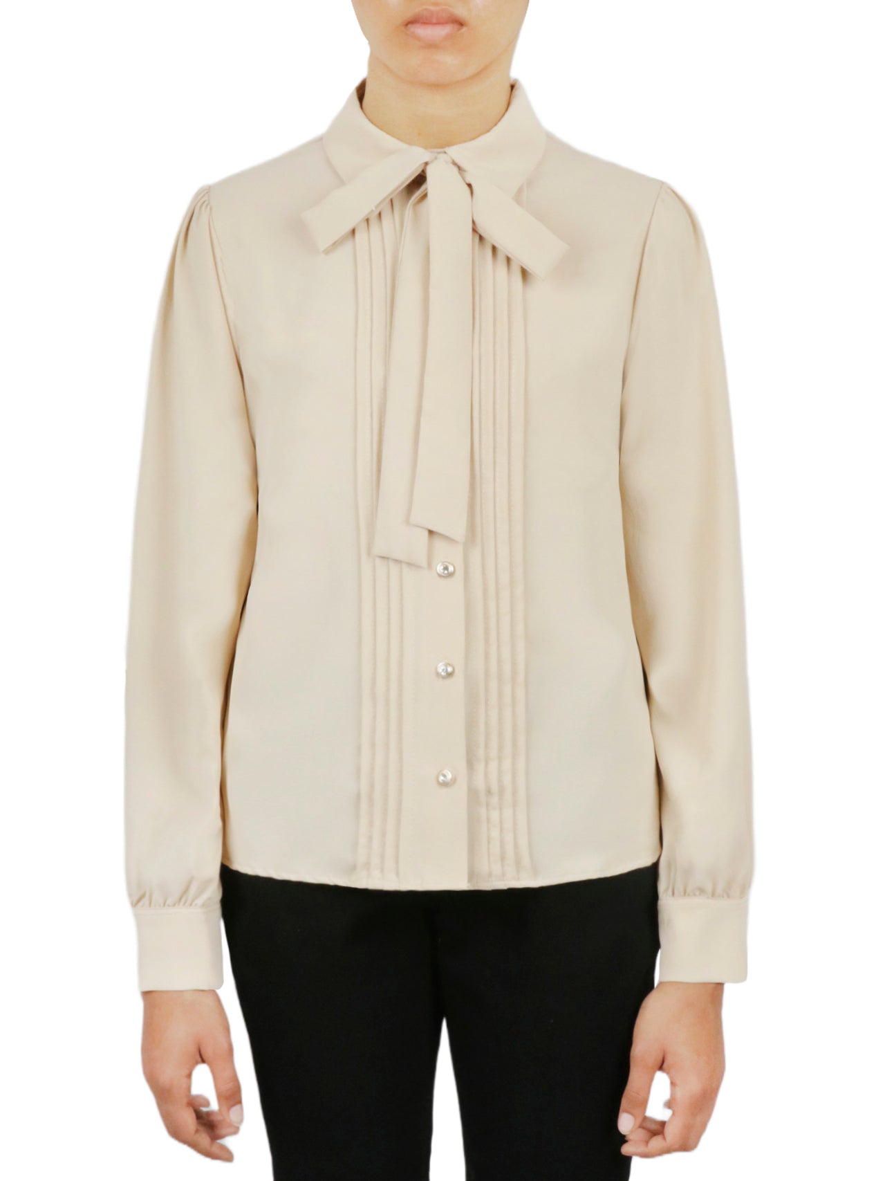  Miss Selen Tie Top Button Down - White - Bonton
