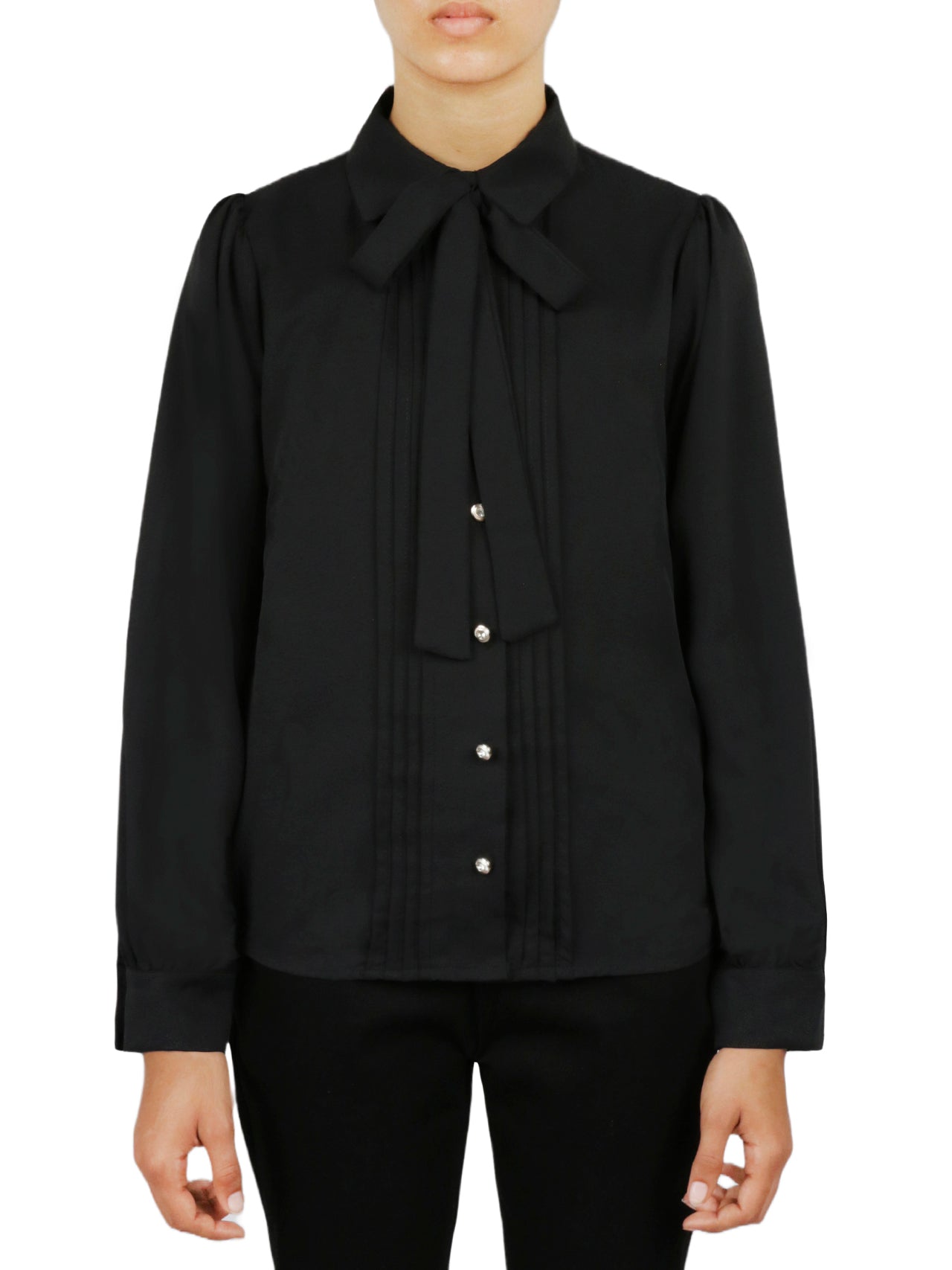  Miss Selen Tie Top Button Down - White - Bonton