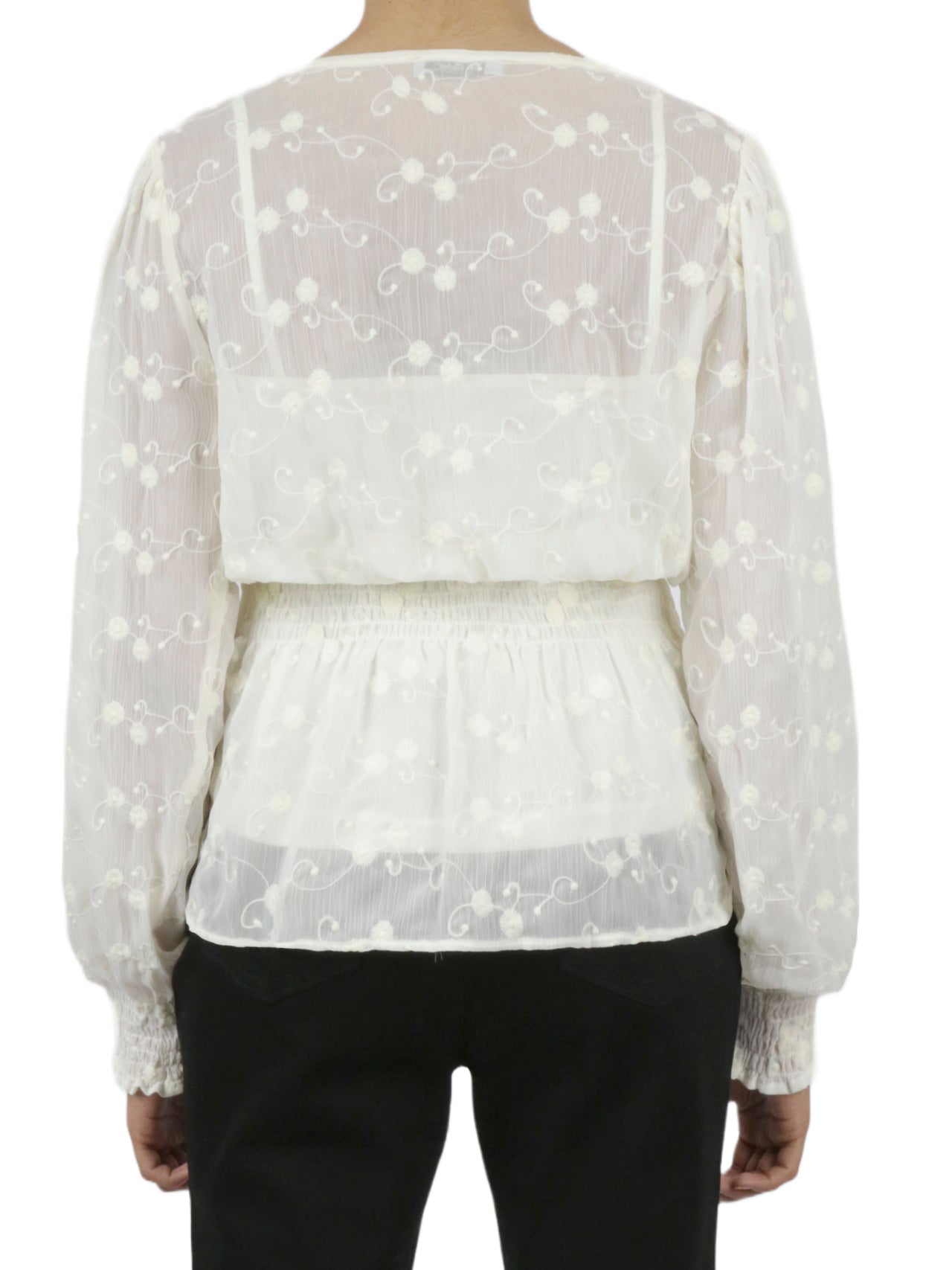  Miss Selen Floral Button Front Top - Rose - Bonton