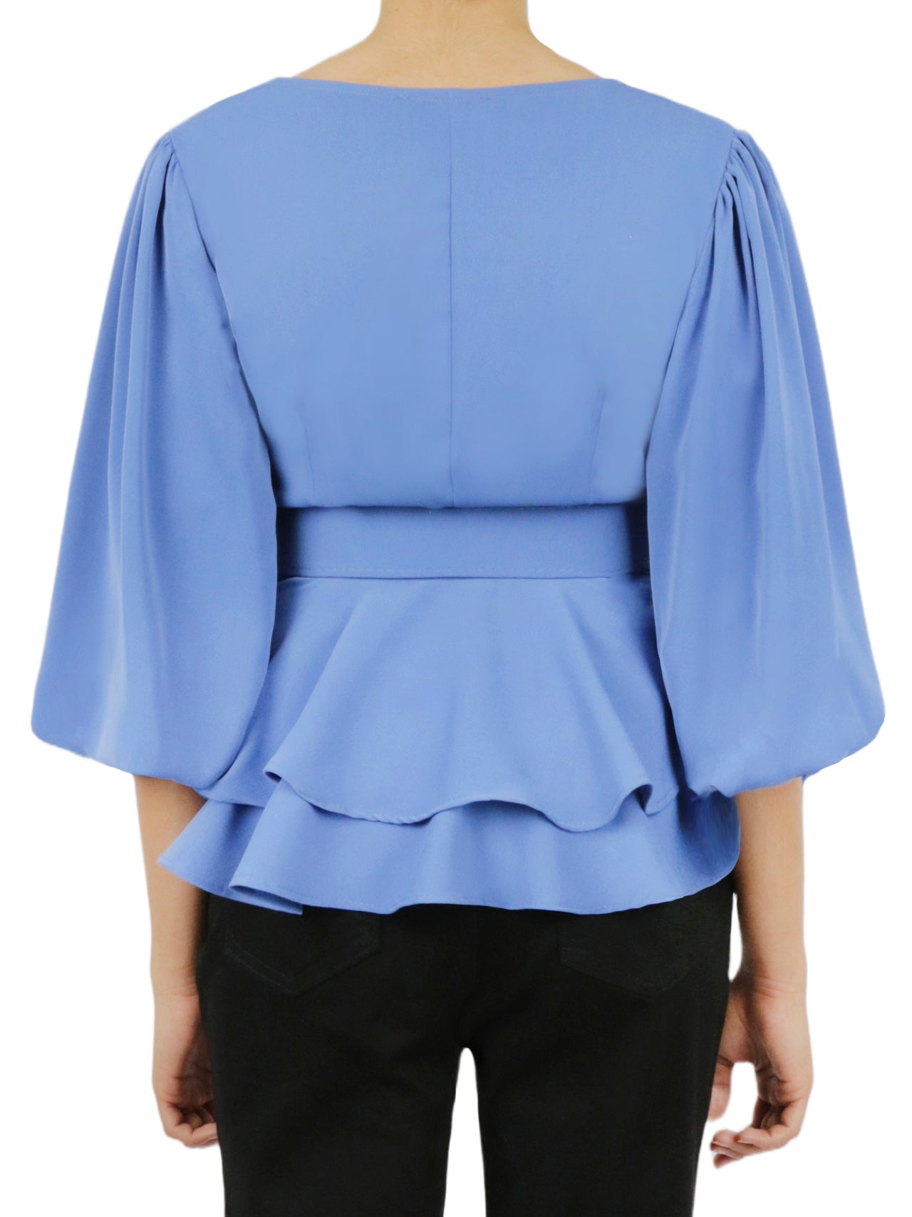  Miss Selen Belted Solid Top - Black - Bonton