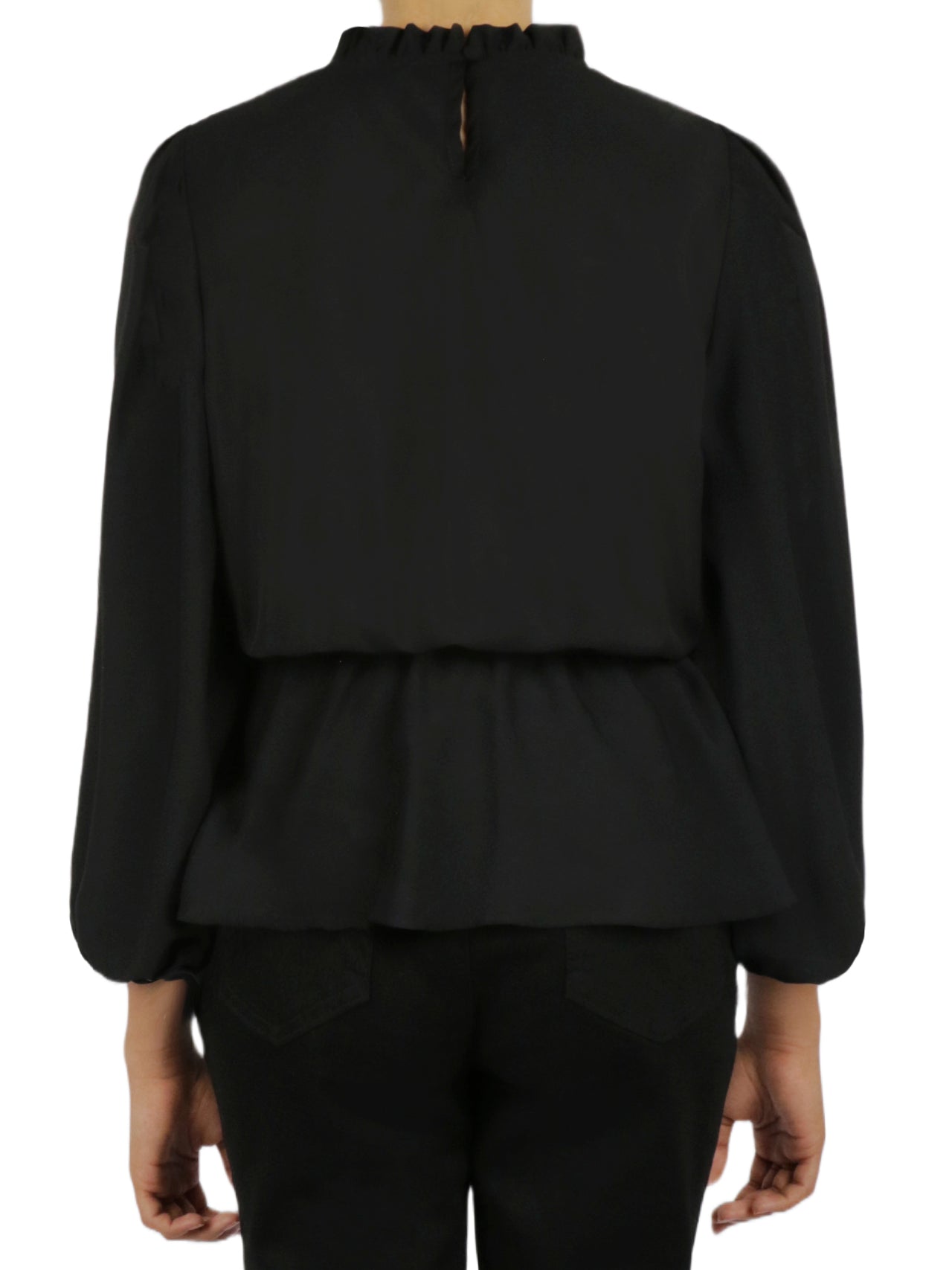  Miss Selen Embellished Crochet Shirt - Dark Black - Bonton