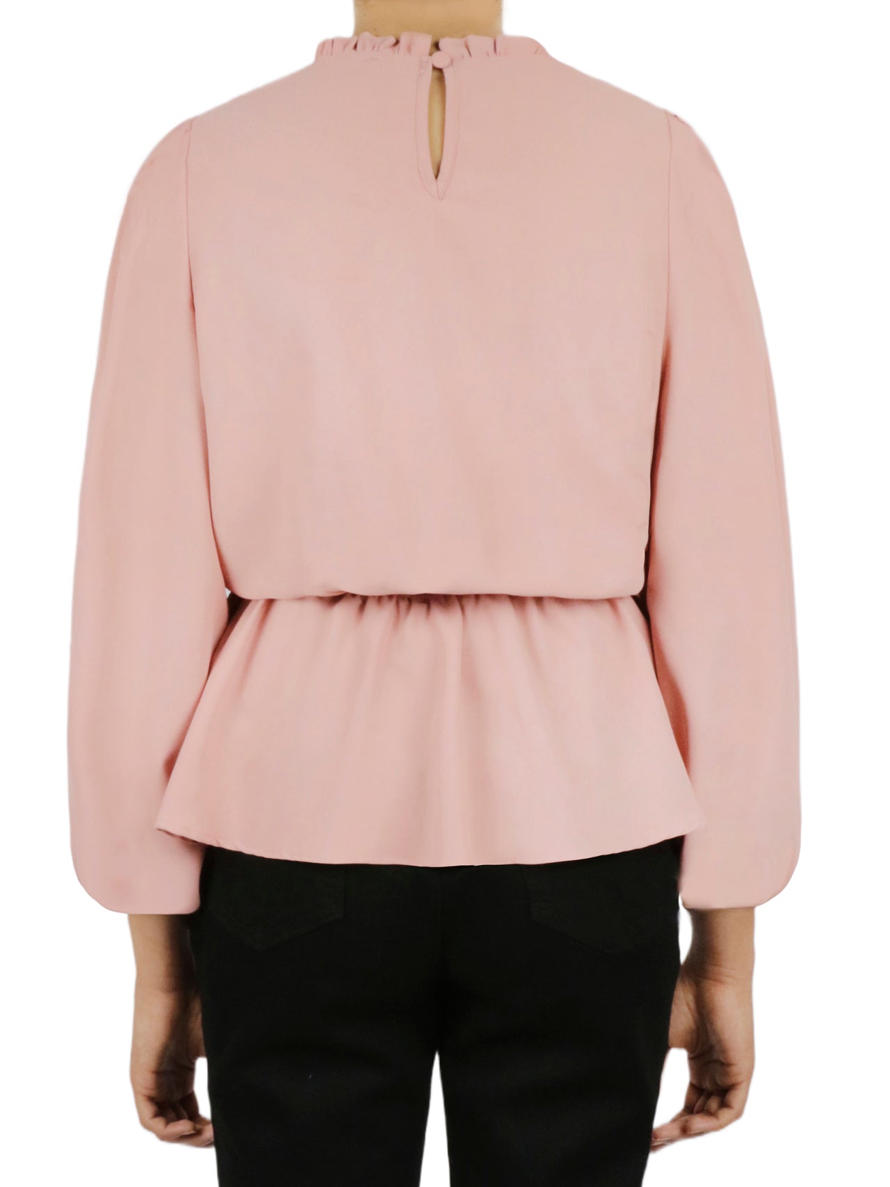  Miss Selen Embellished Crochet Shirt - Powder Pink - Bonton