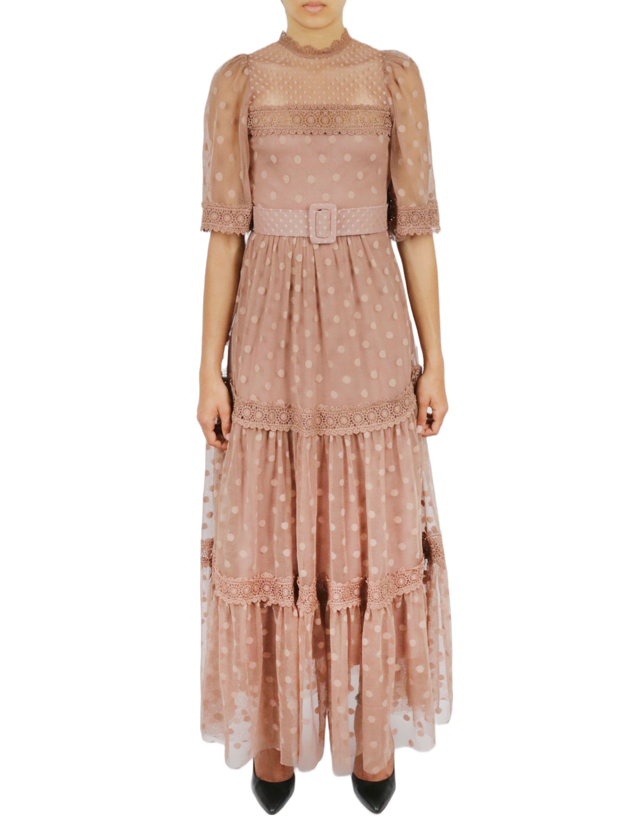  Miss Selen Lace Dress - Mink - Bonton