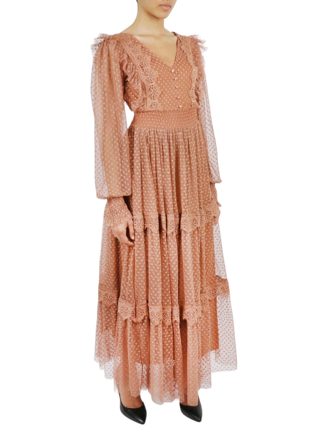  Miss Selen Belted Lace Dress - Emerald - Bonton