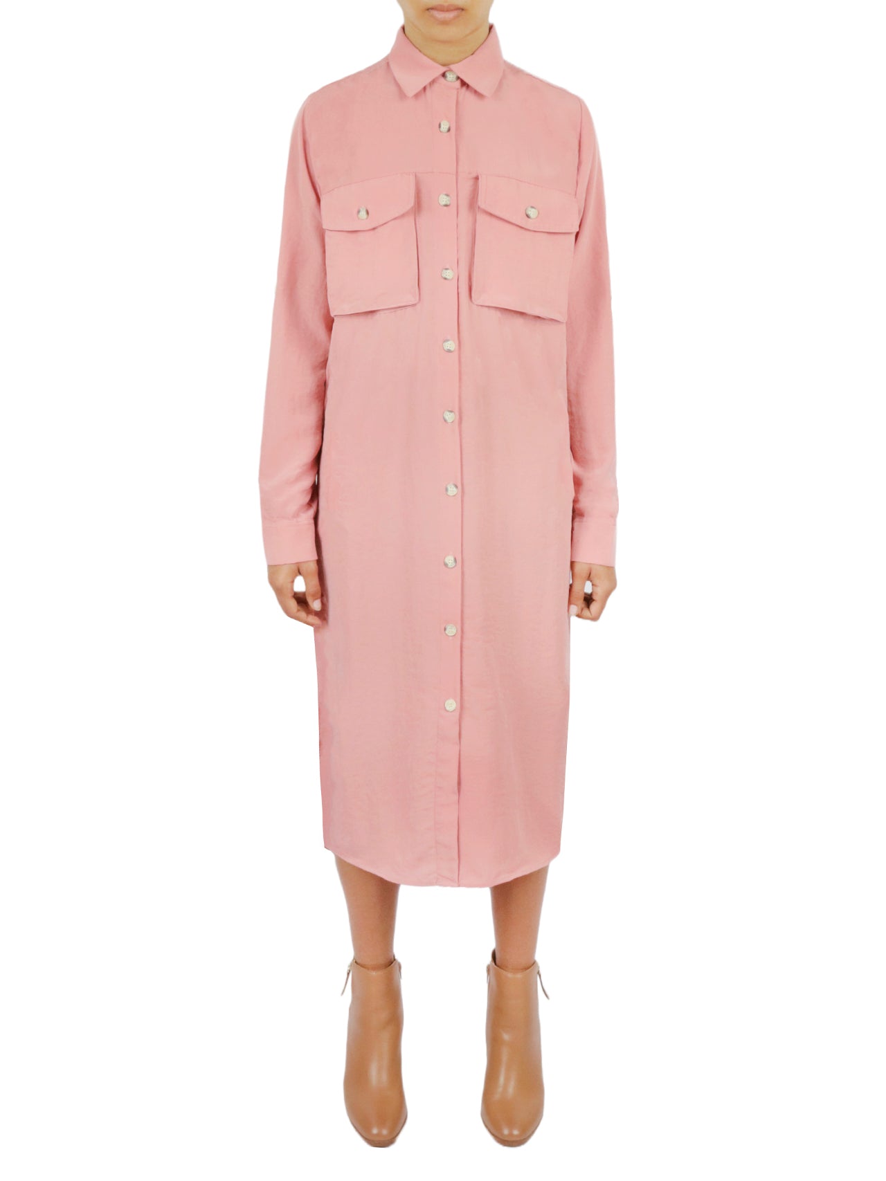  Miss Selen Long Shirt Dress - Rose - Bonton