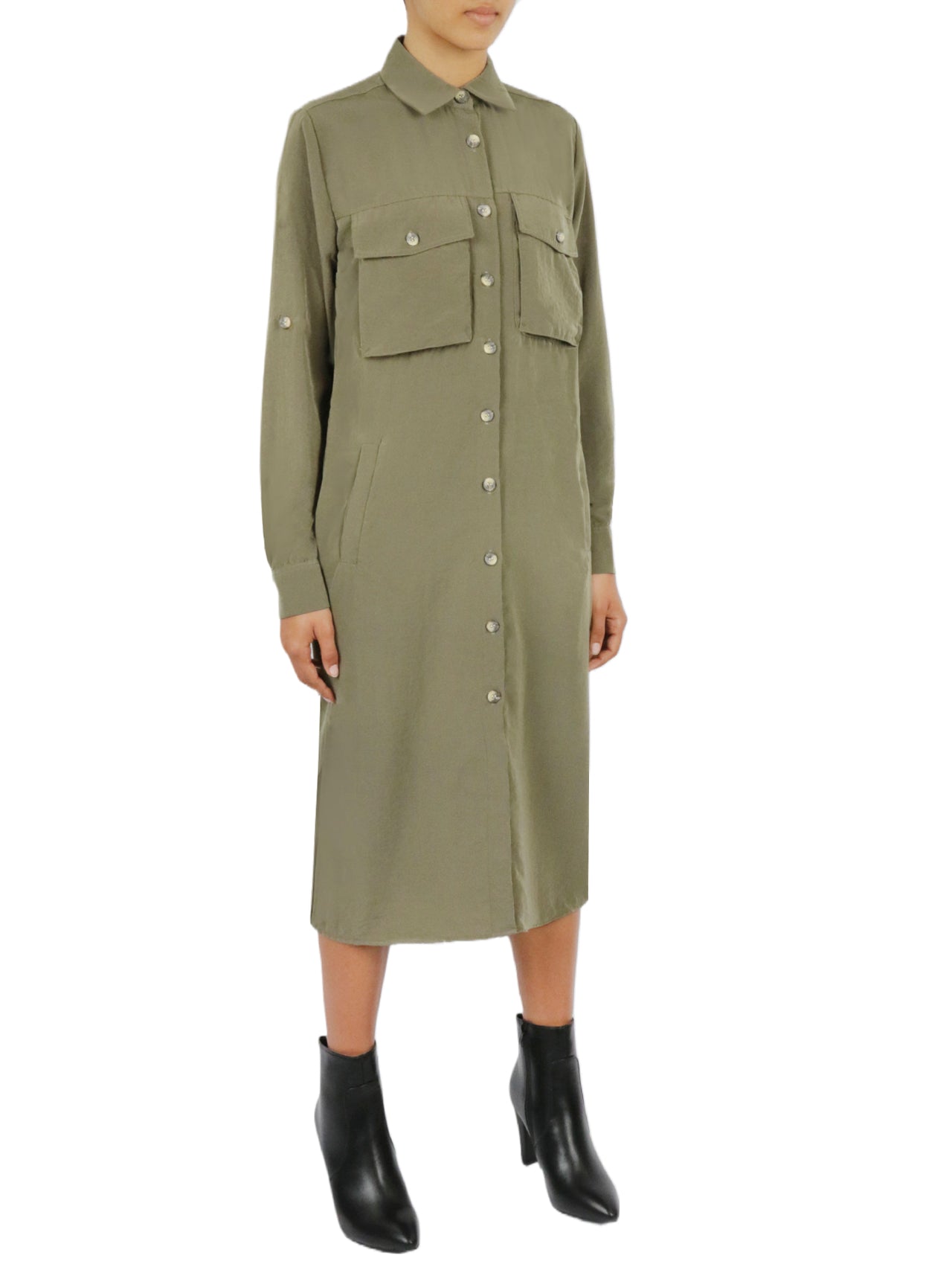  Miss Selen Long Shirt Dress - Orange - Bonton