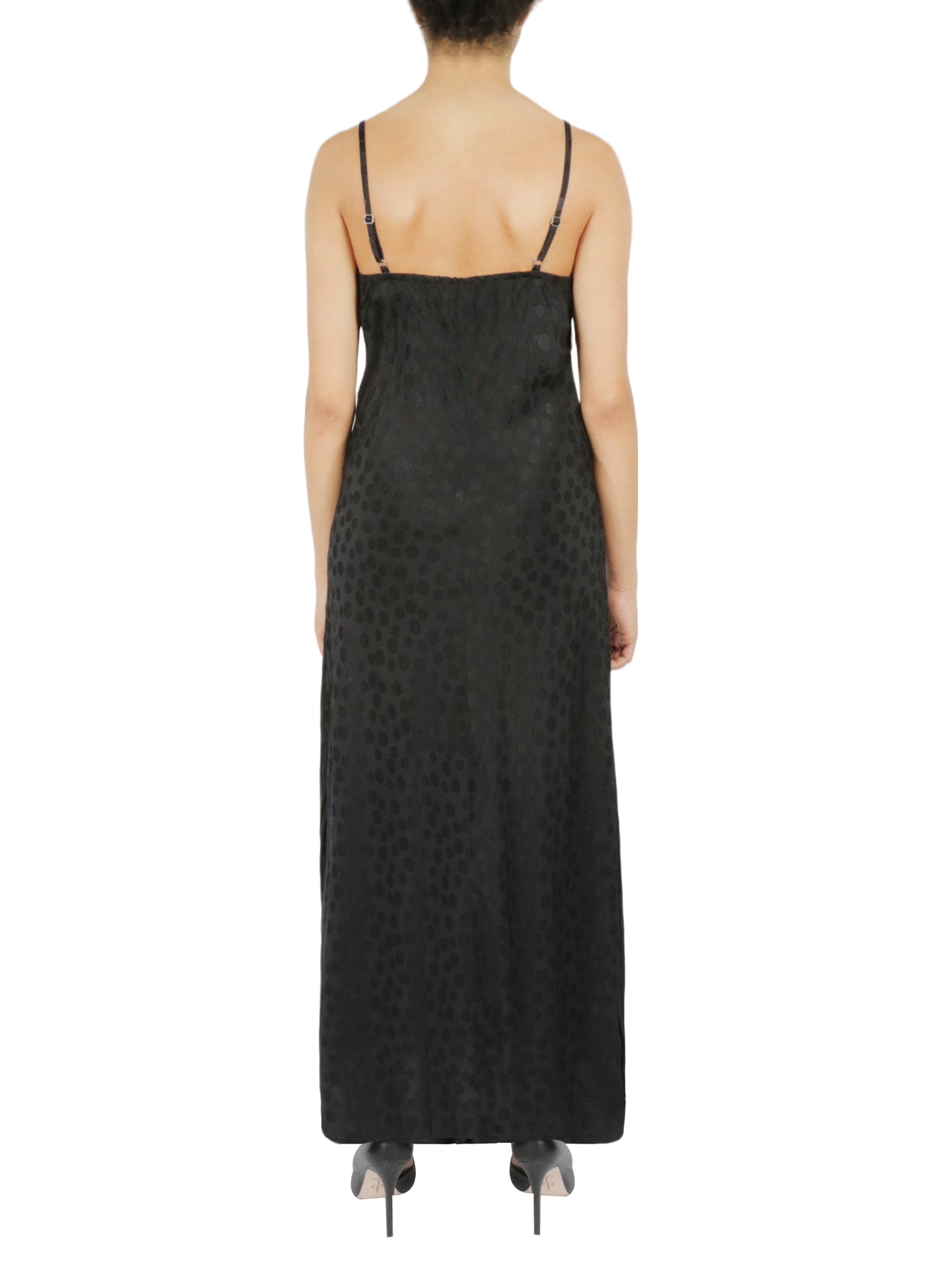  Cream & Rouge Tonal Patterned Charmeuse Dress - Grey - Bonton