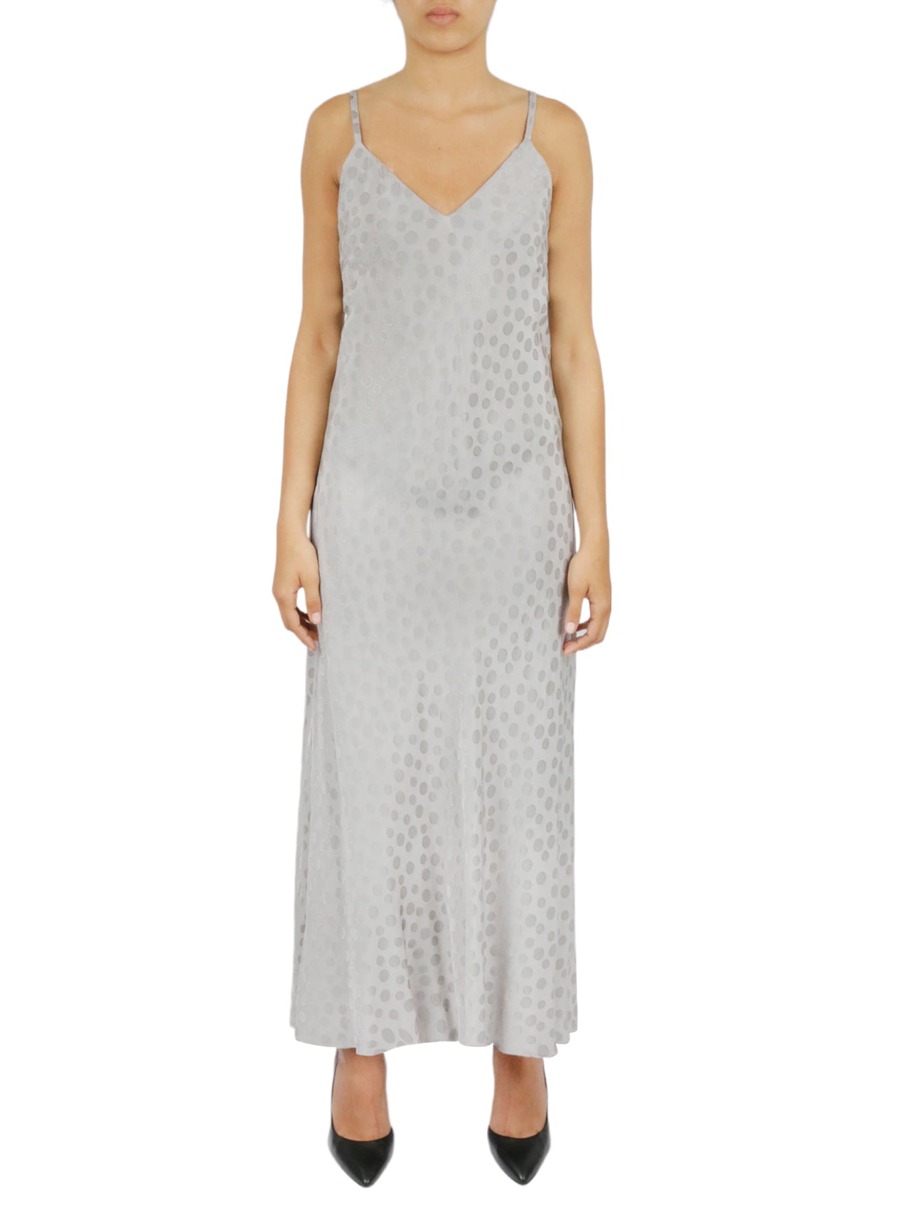  Cream & Rouge Tonal Patterned Charmeuse Dress - Yellow - Bonton
