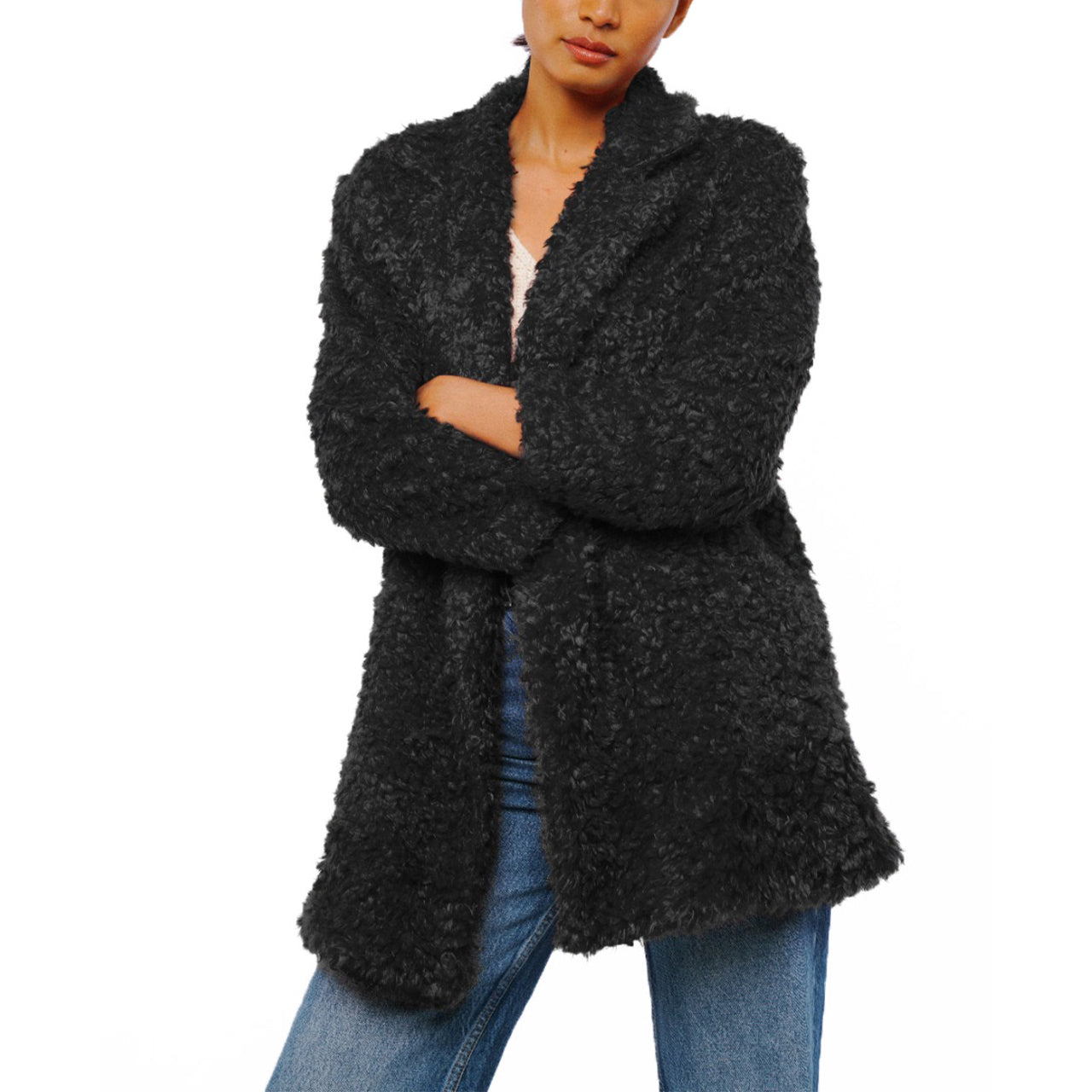  Ciebon Mya Fuzzy Jacket - Rust - Bonton