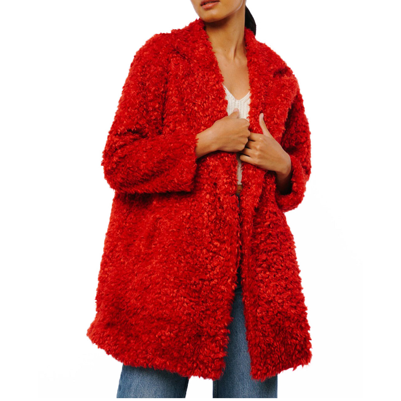  Ciebon Mya Fuzzy Jacket - Rust - Bonton