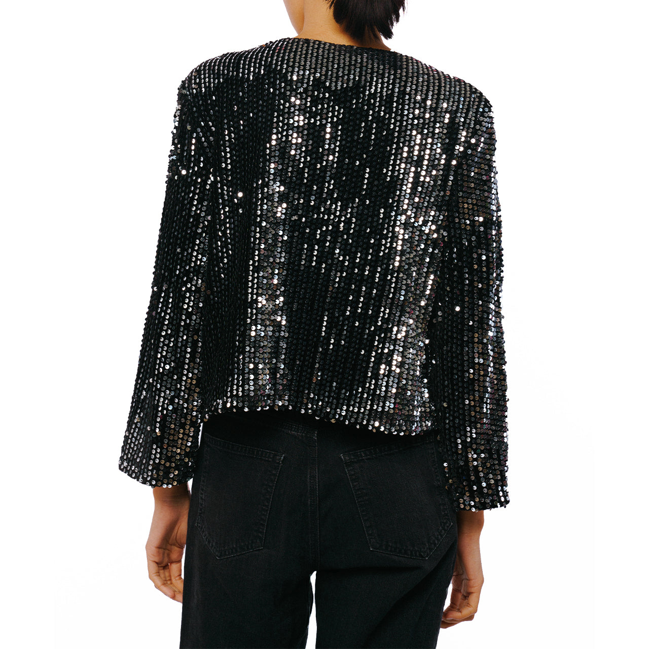  Ciebon Umera Velvet Sequin Jacket - Black - Bonton