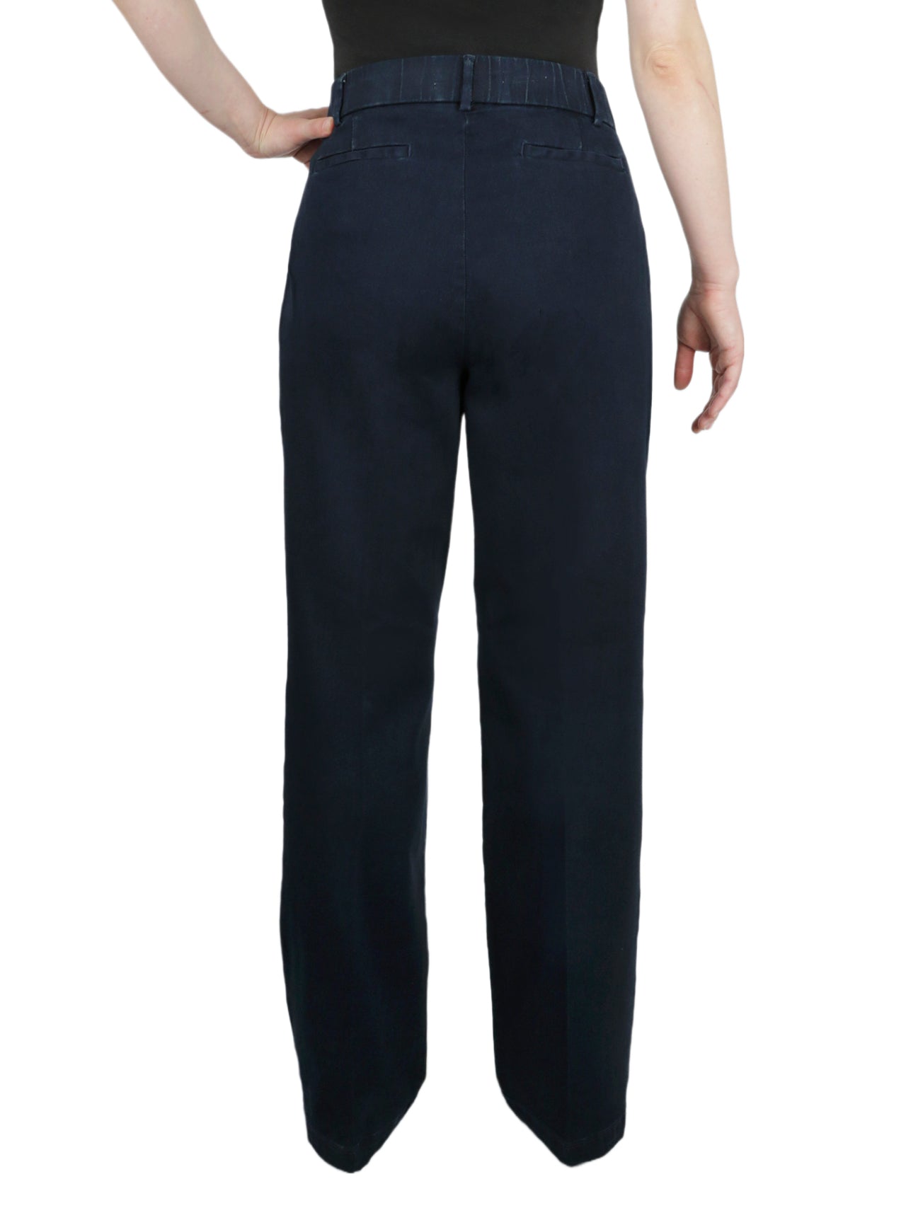  Kasper Pull On Straight Leg Polished Denim Pant - Metro Wash - Bonton