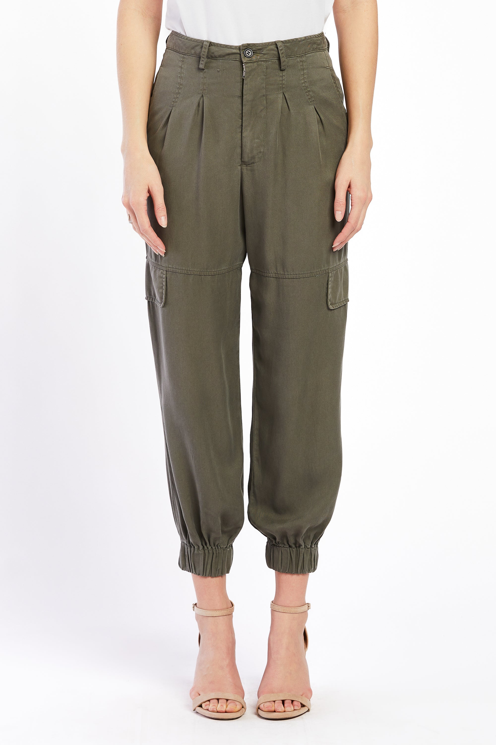   Velvet Heart Laurent Soft Cargo Jogger Pants - Dark Olive - Bonton