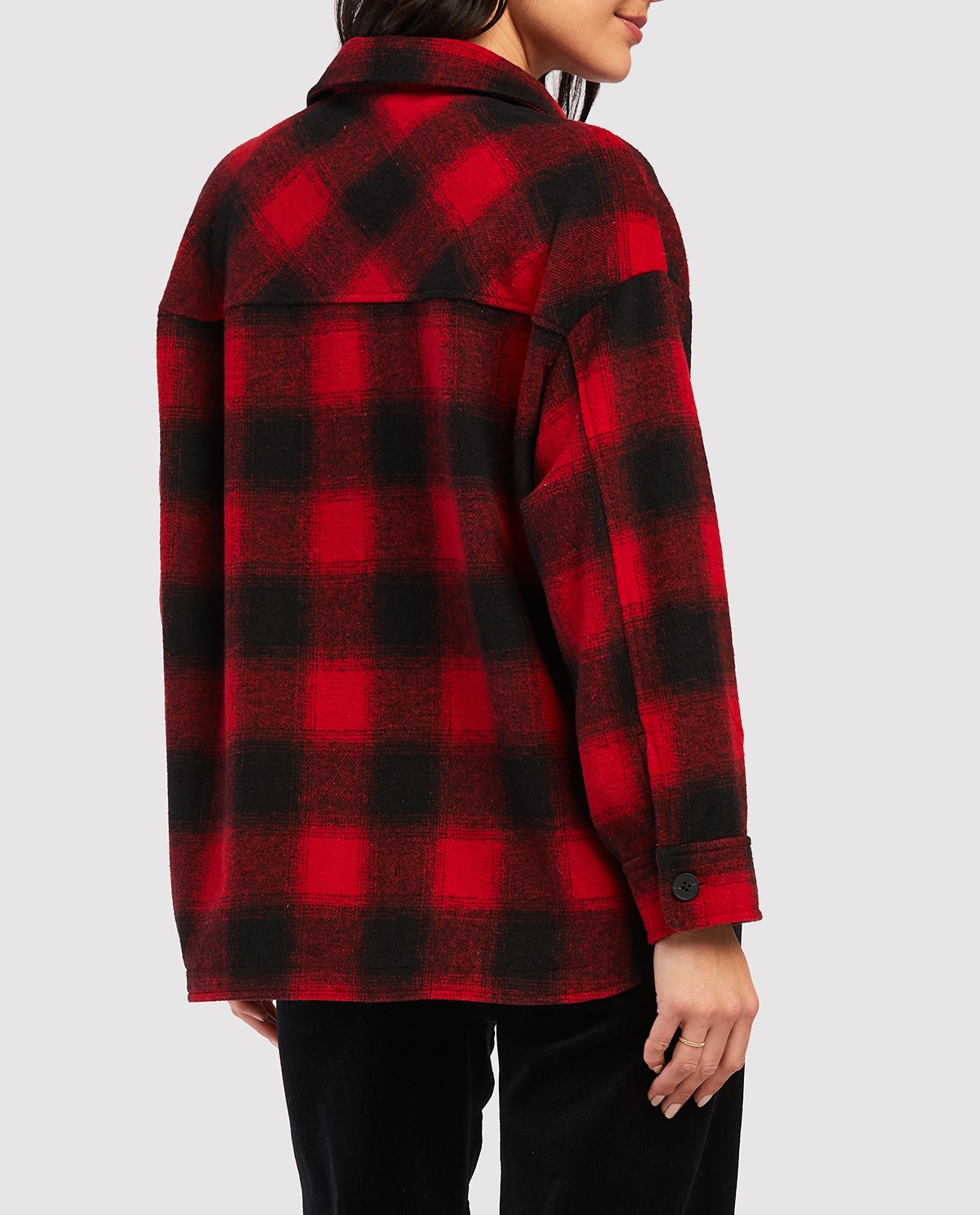   Velvet Heart Monsay Drop Shoulder Button Down - Red - Bonton