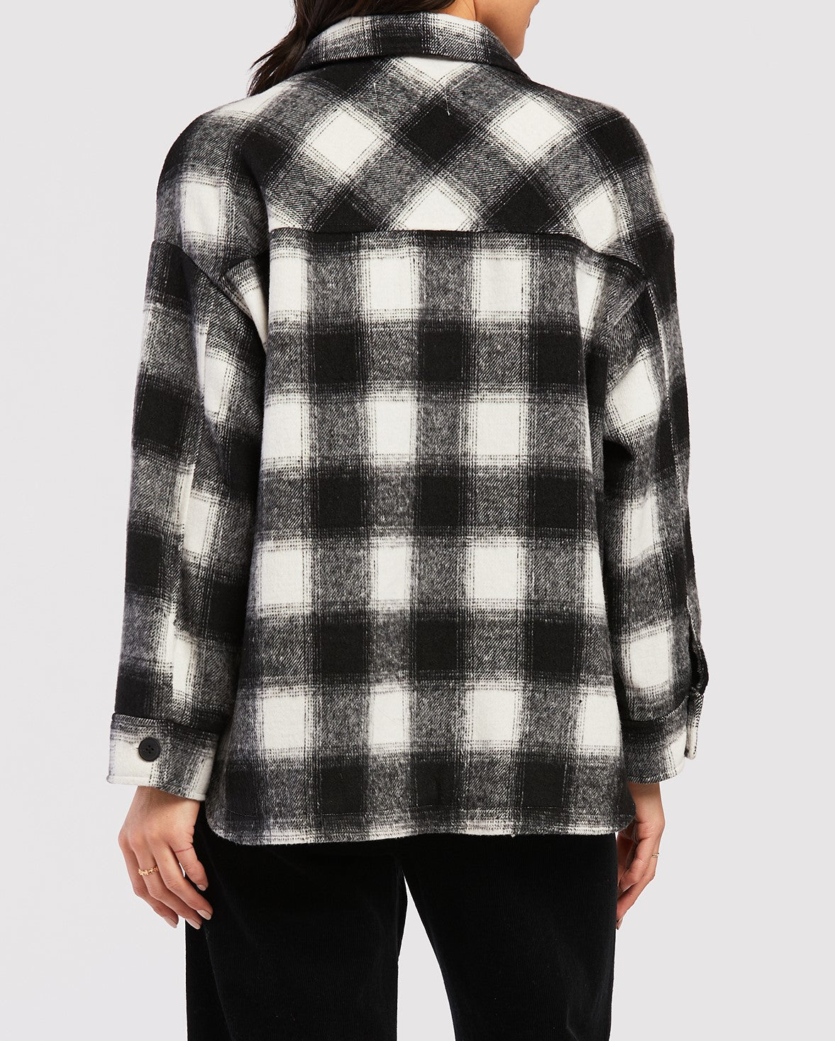   Velvet Heart Monsay Drop Shoulder Button Down - Black - Bonton