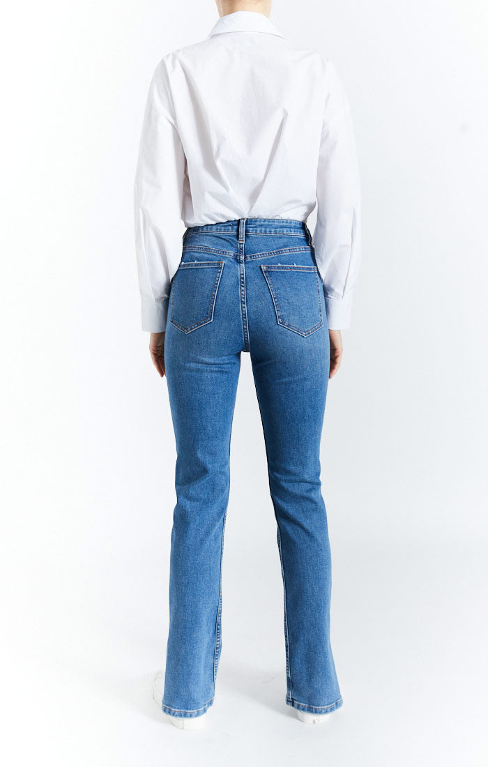  Oat New York High-Rise Straight Jeans - Arkin Medium Dark Wash - Bonton
