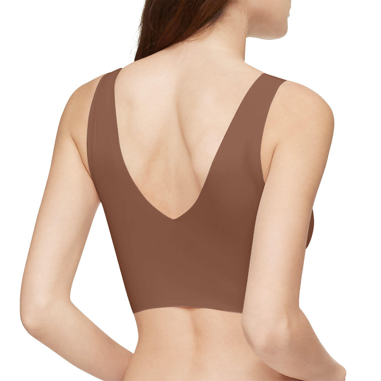  Calvin Klein V-Neck Lightly Lined Bralette - Bare - Bonton