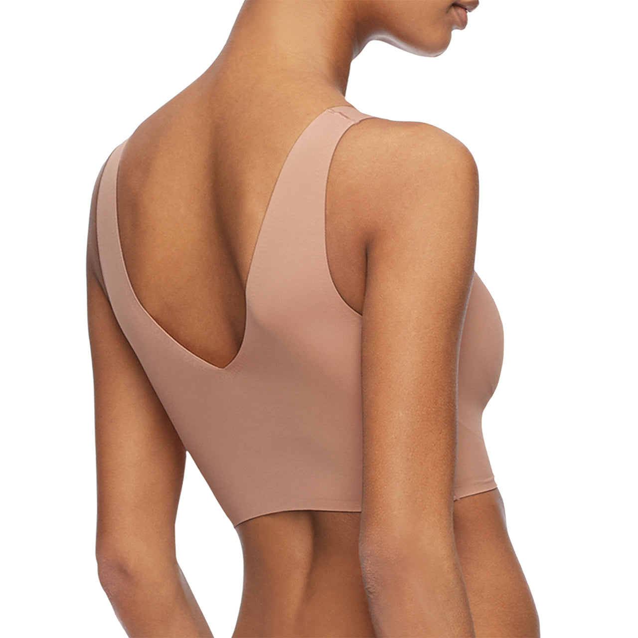  Calvin Klein V-Neck Lightly Lined Bralette - Bare - Bonton