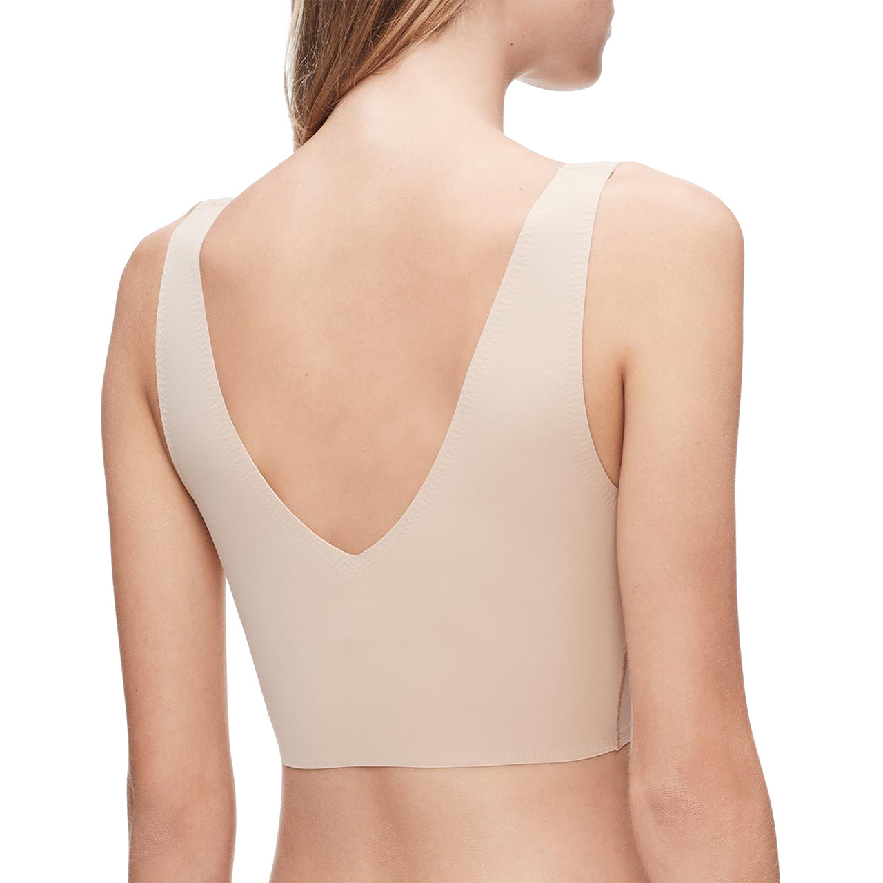  Calvin Klein V-Neck Lightly Lined Bralette - Bare - Bonton