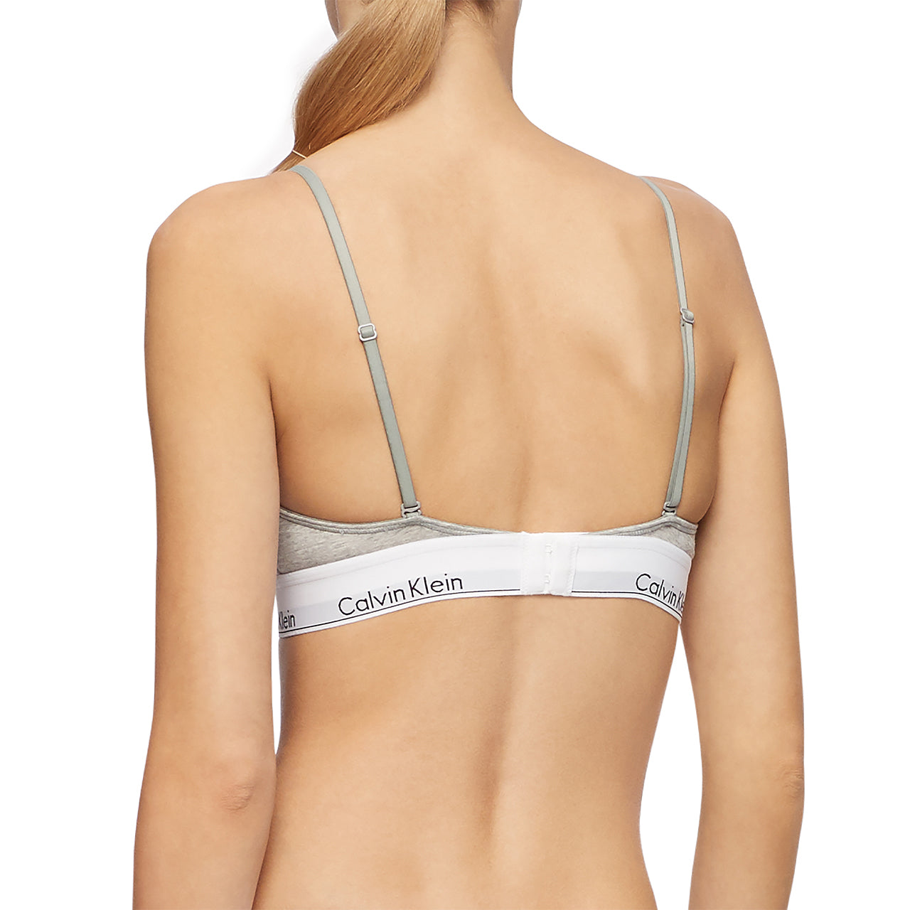  Calvin Klein Cotton Triangle Lightly Lined Bralette - Bare - Bonton