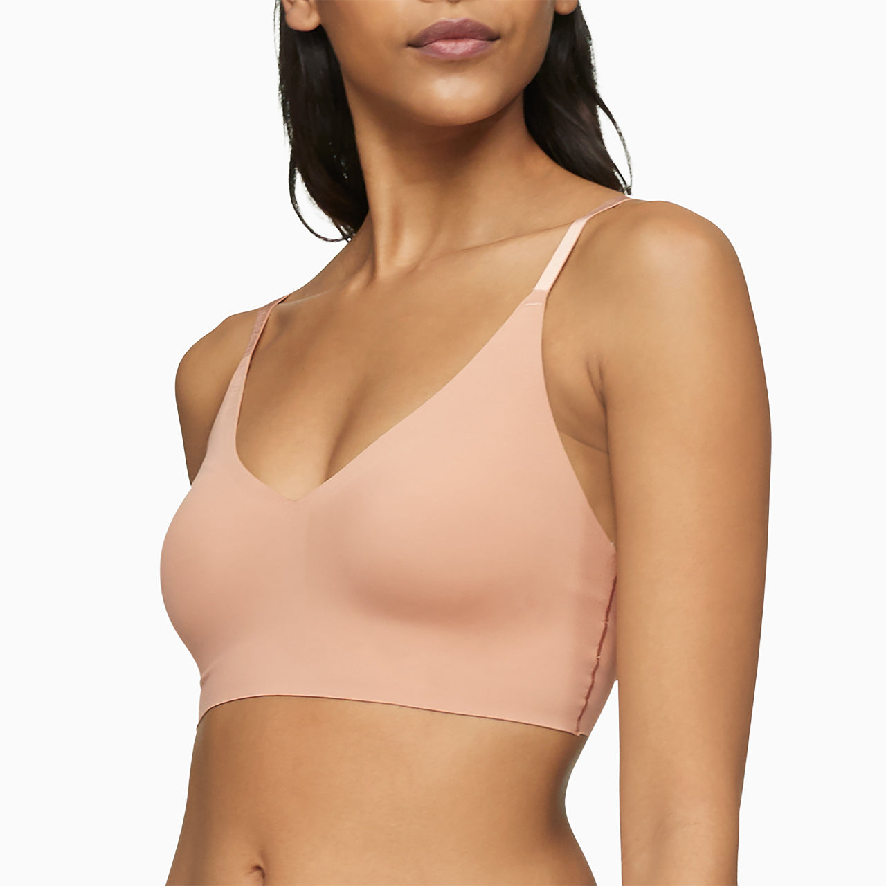  Calvin Klein Triangle Lightly Lined Bralette - Mink - Bonton