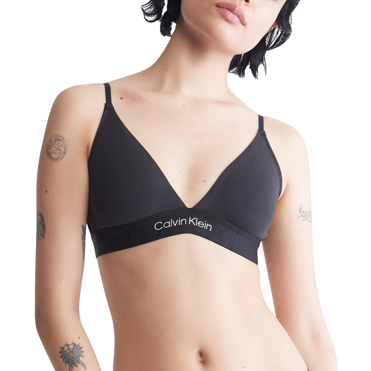  Calvin Klein Light Lined Triangle Bra - Grey Heather - Bonton