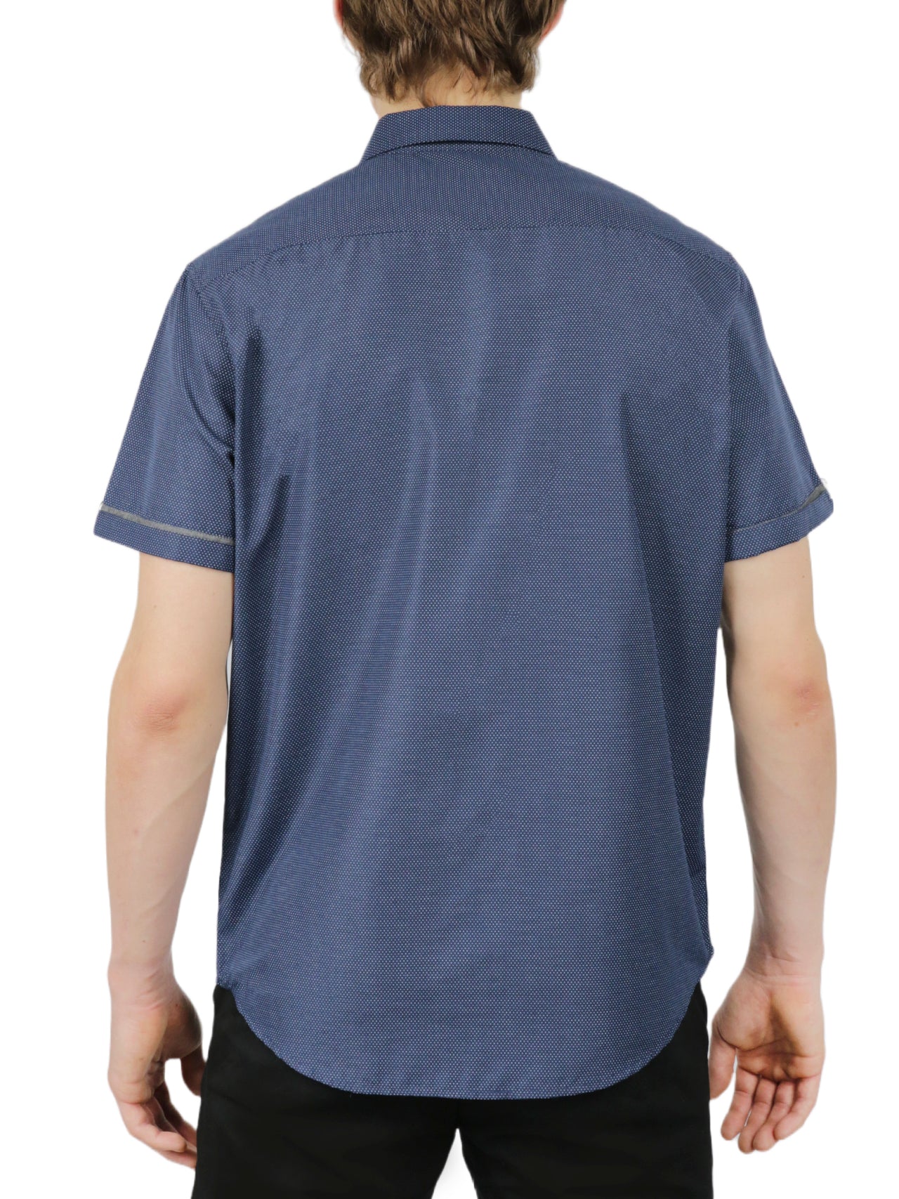  Ditsy Print Short Sleeve Shirt - Black - Bonton