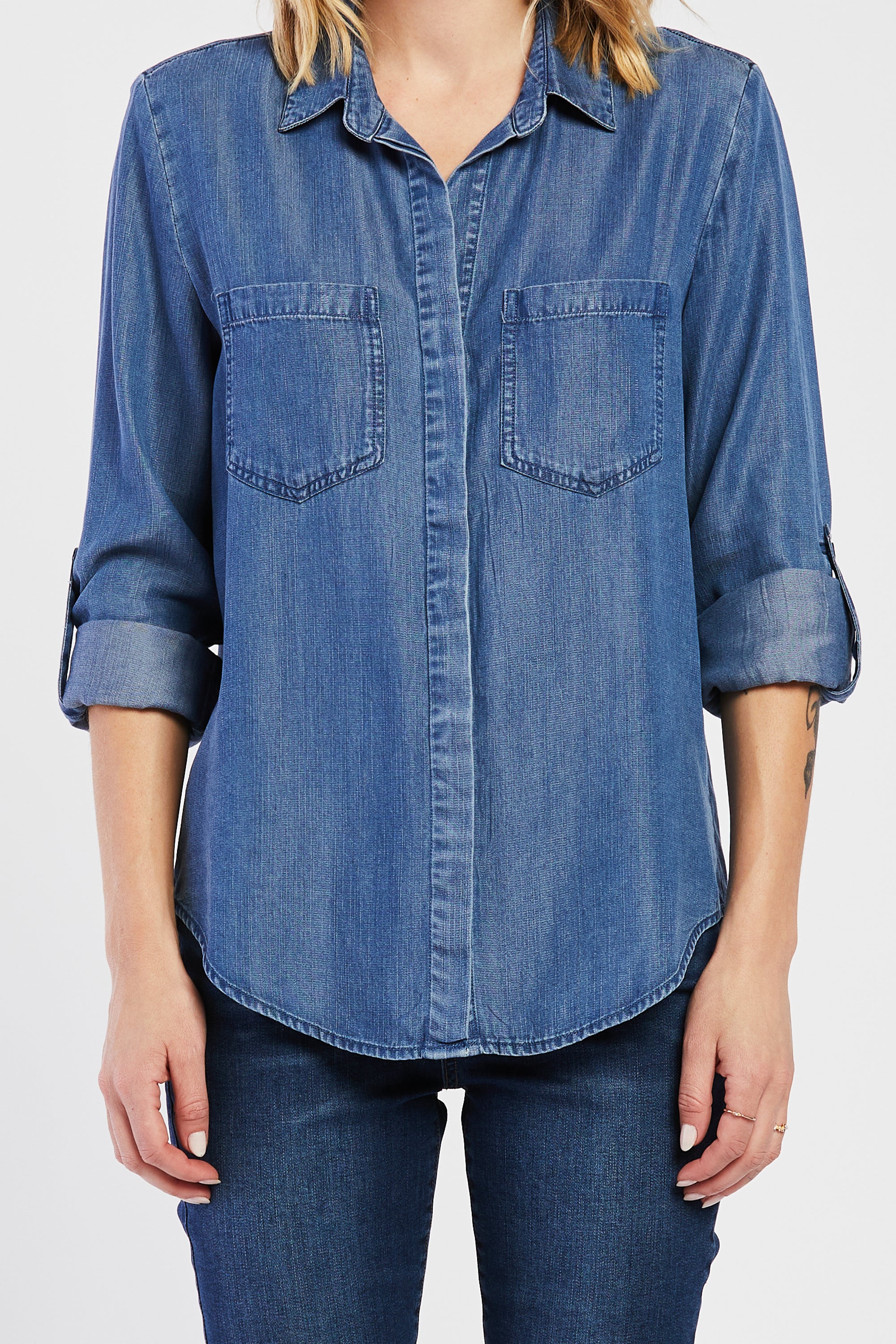   Velvet Heart Riley Button Down Shirt - Calva - Bonton