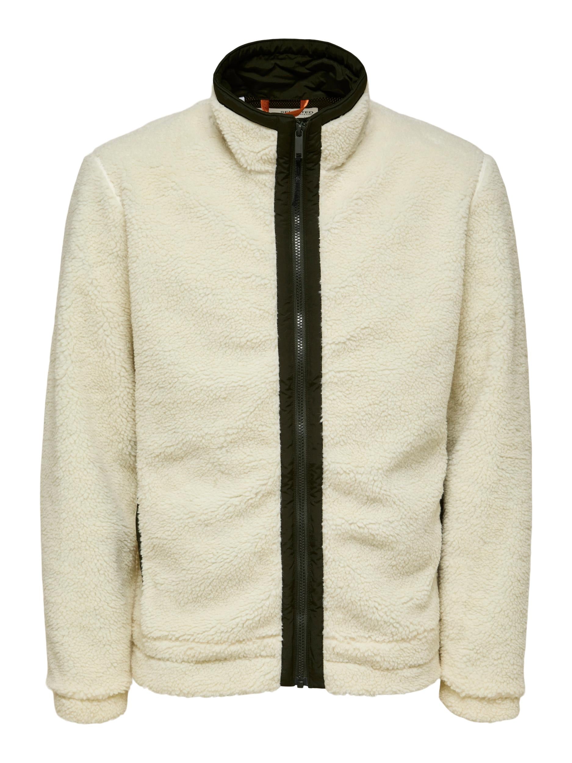  Selected Homme Chinook Fleece Jacket - Cloud Cream - Bonton