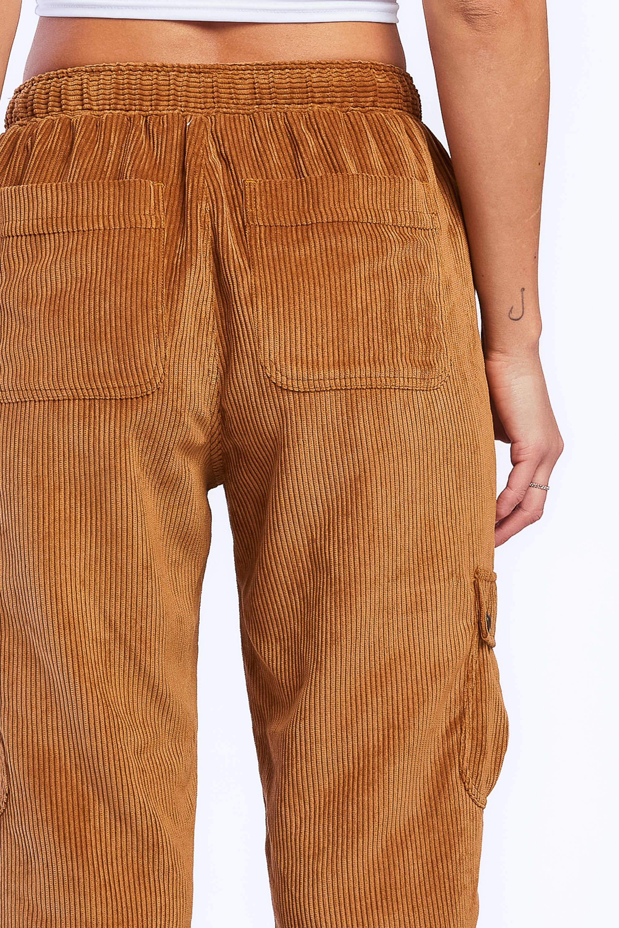   Velvet Heart Sylvia Pull On Elastic Drawstring Cargo Jogger - Olive - Bonton