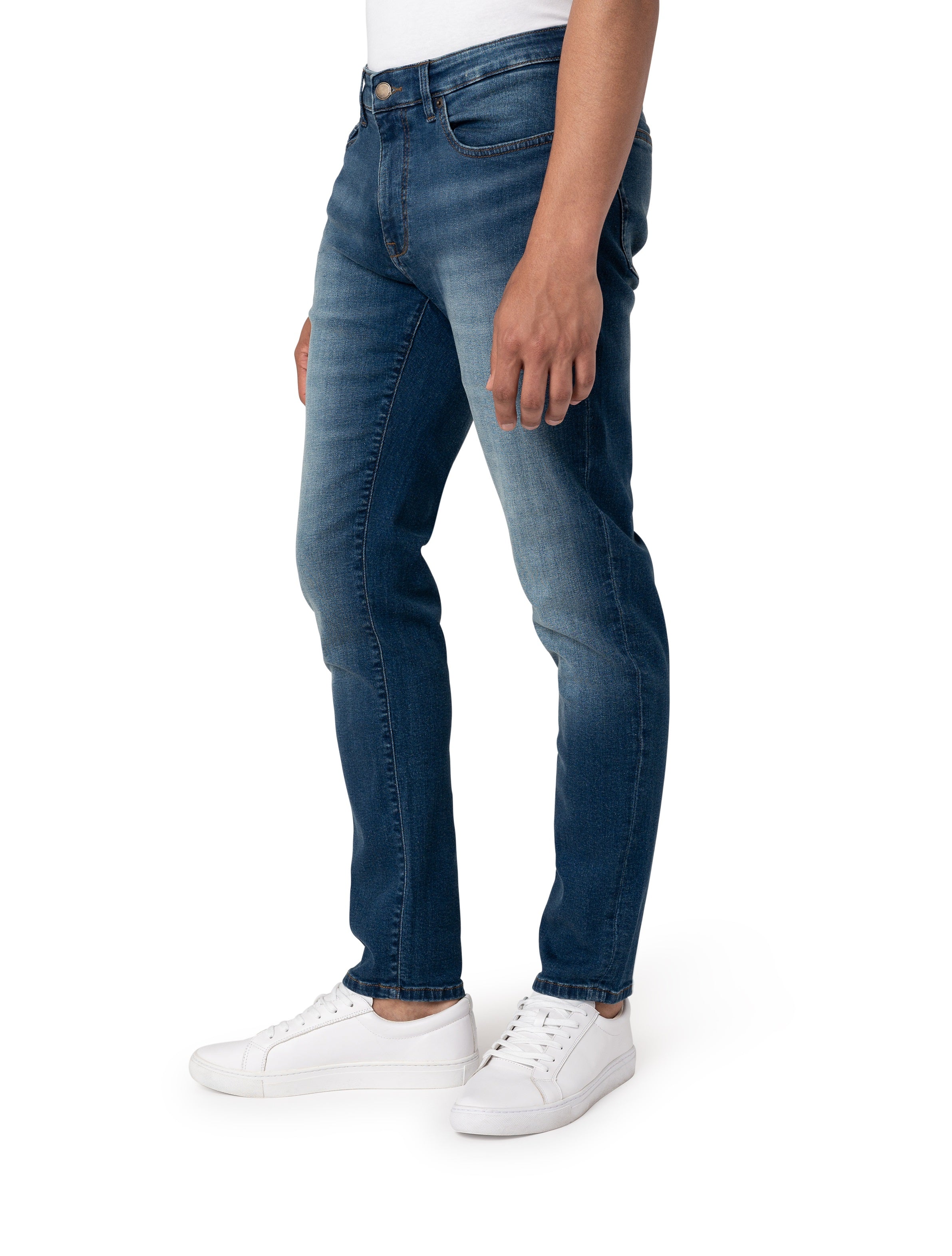  Tahari Super Soft Slim 5 Pocket Denim - Thunder Blue - Bonton
