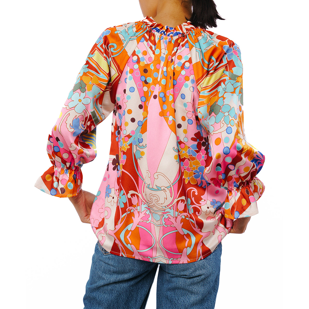  Ciebon Faustina Abstract Print Popover Top - Multi - Bonton