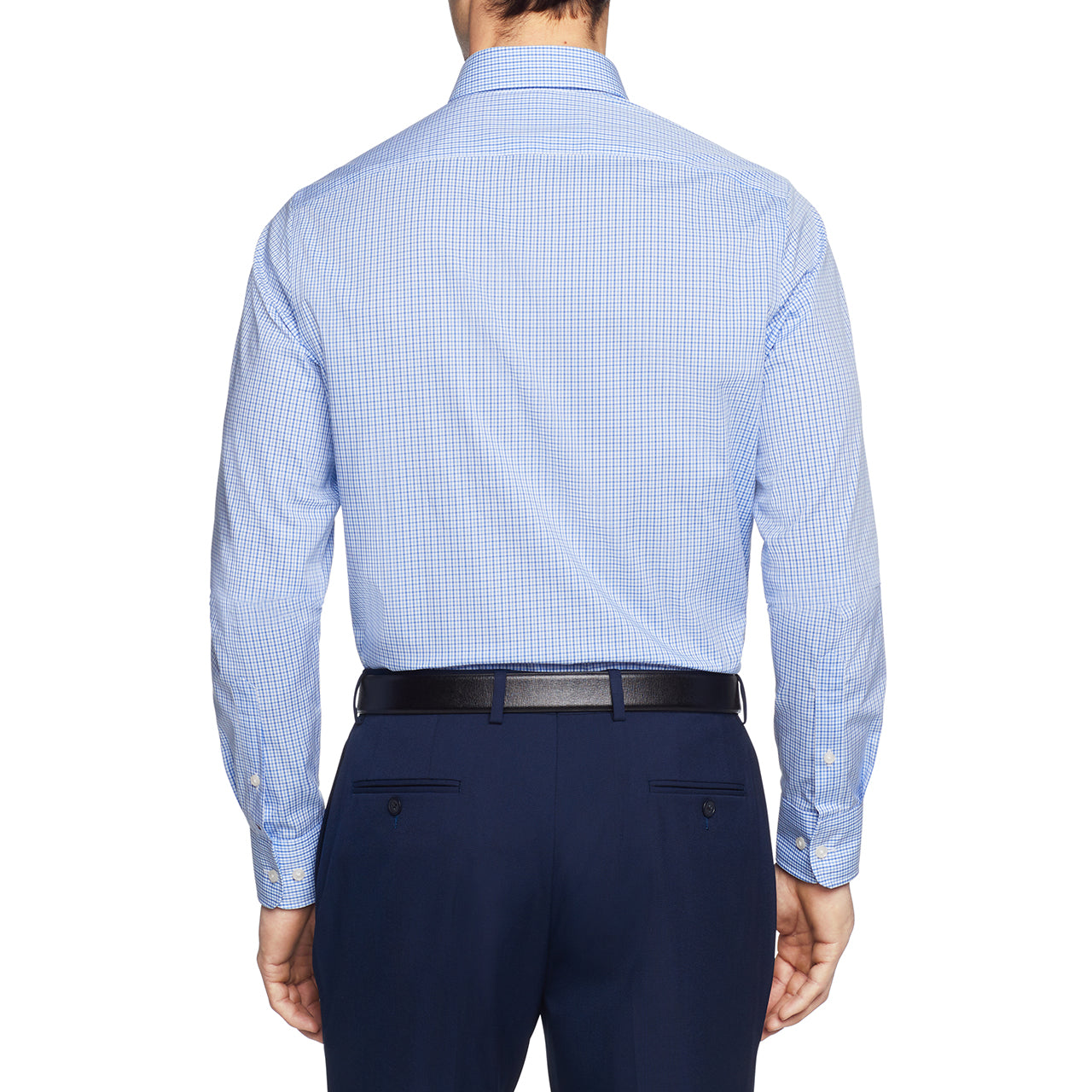  Tommy Hilfiger Tommy Hilfiger Slim Fit Ultra Wrinkle Free Cotton Stretch Check - Jab Blue - Bonton