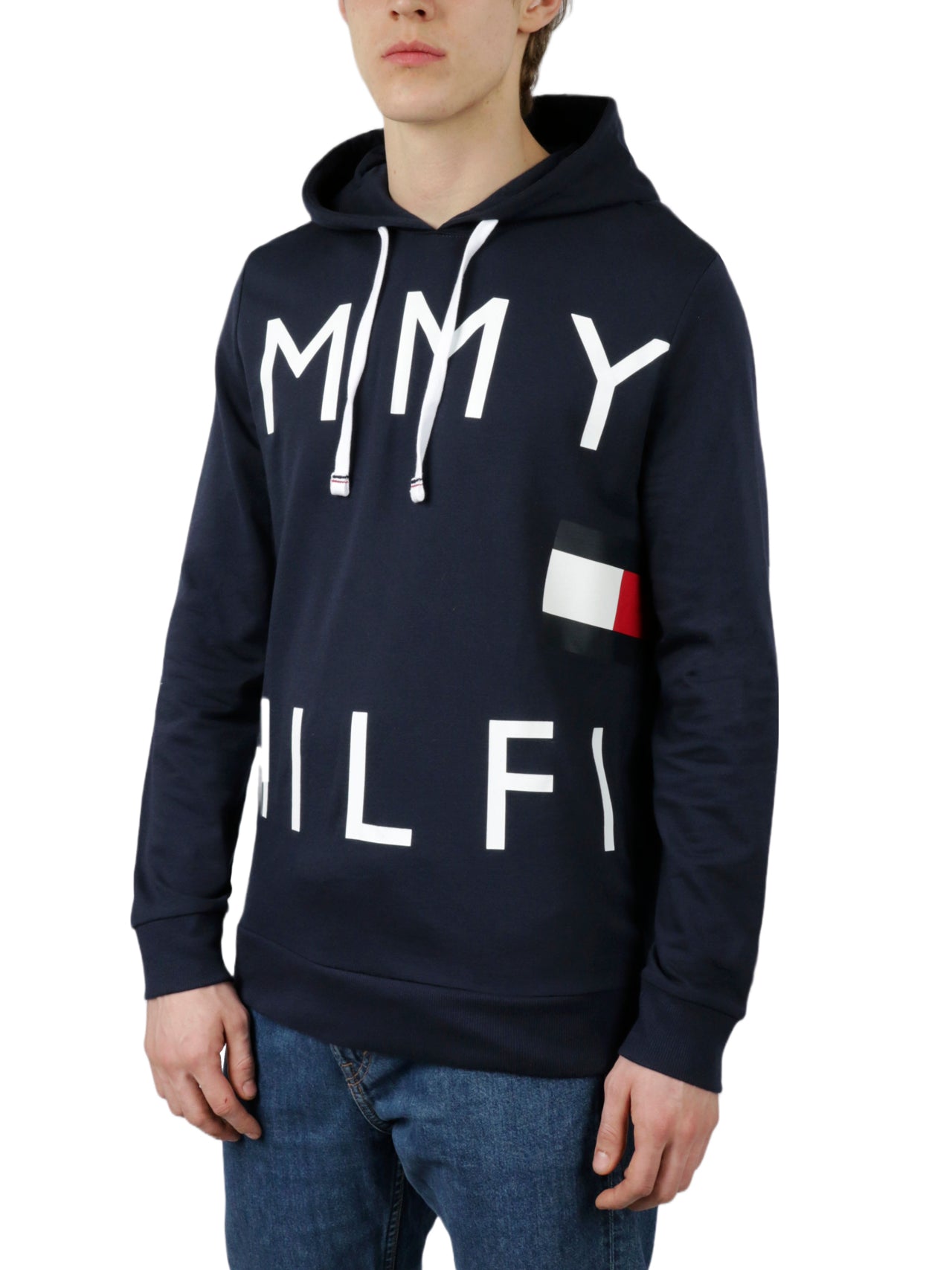  Tommy Hilfiger Long Sleeves French Terry Hoodie - Black - Bonton