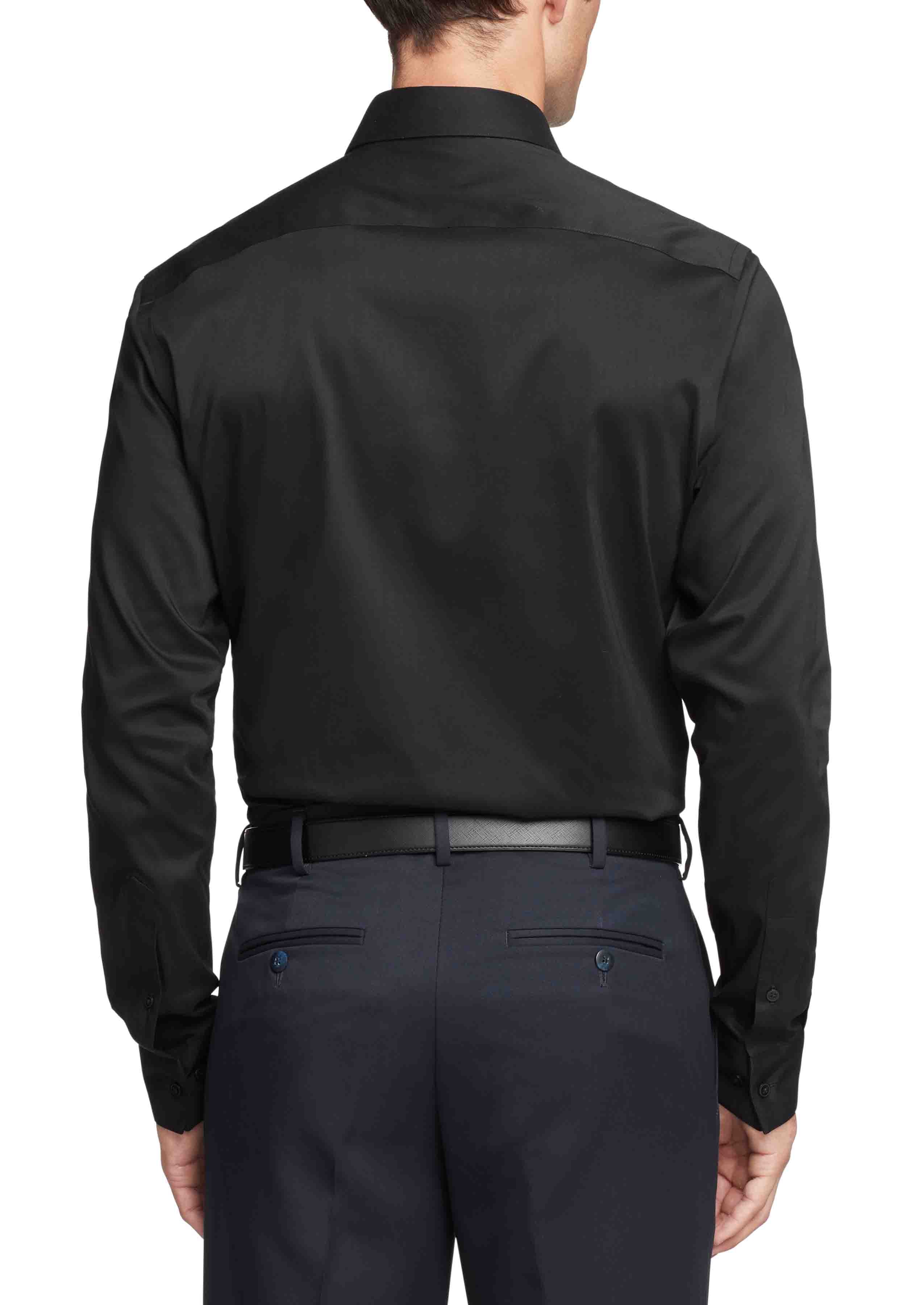  Van Heusen Van Heusen Regular Fit Ultra Wrinkle Free Stretch FLEX Solid - Charcoal - Bonton