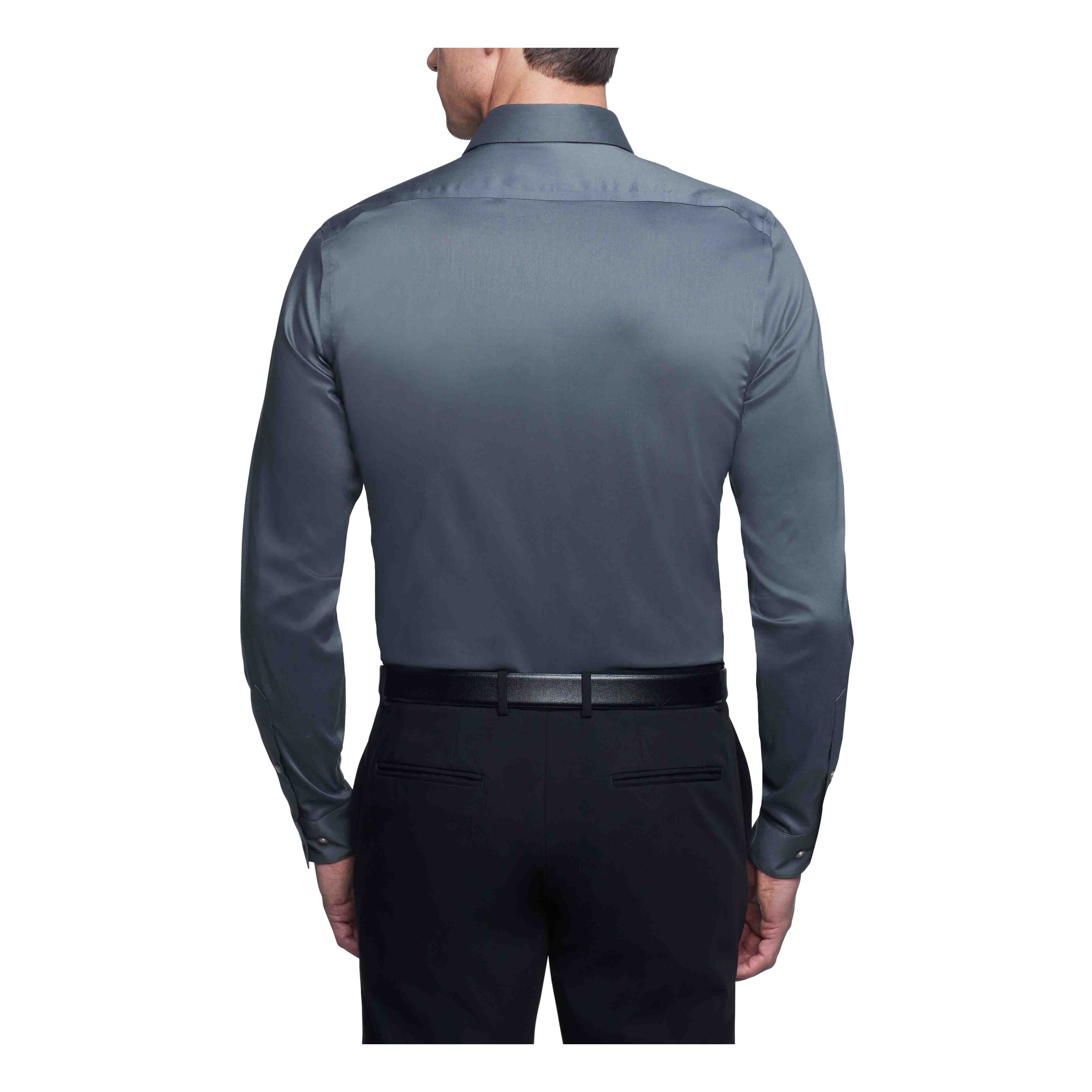  Van Heusen Van Heusen Regular Fit Ultra Wrinkle Free Stretch FLEX Solid - Charcoal - Bonton